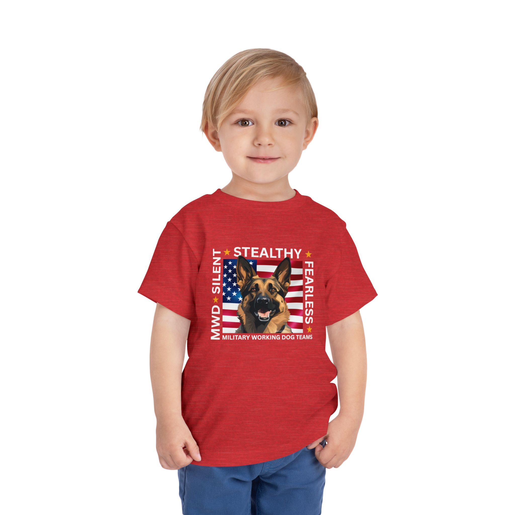 Patriotic German Shepherd Toddler Tee - USA Flag Puppy Kids Shirt - Image 20