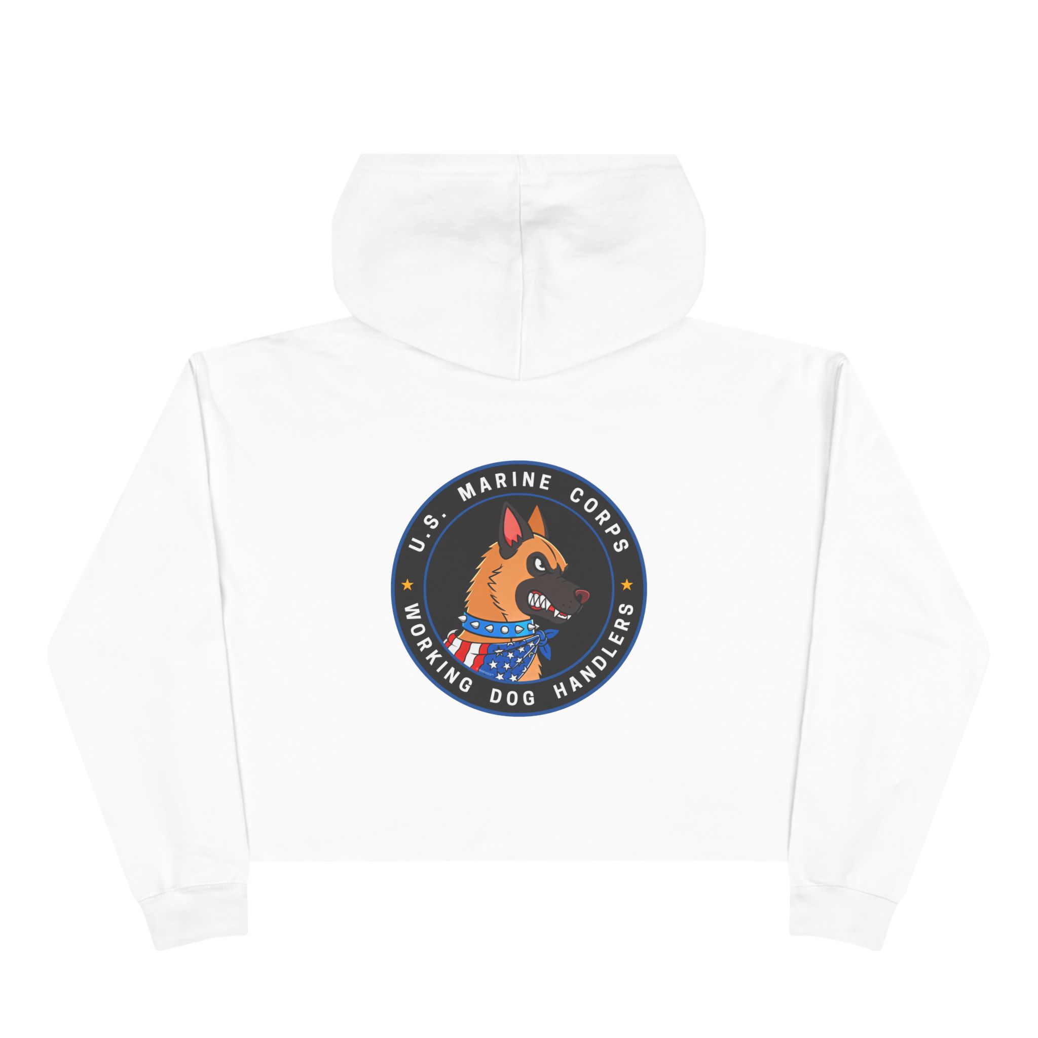 Crop Hoodie — U.S. Marine Corps Working Dog Handler Emblem - Image 3