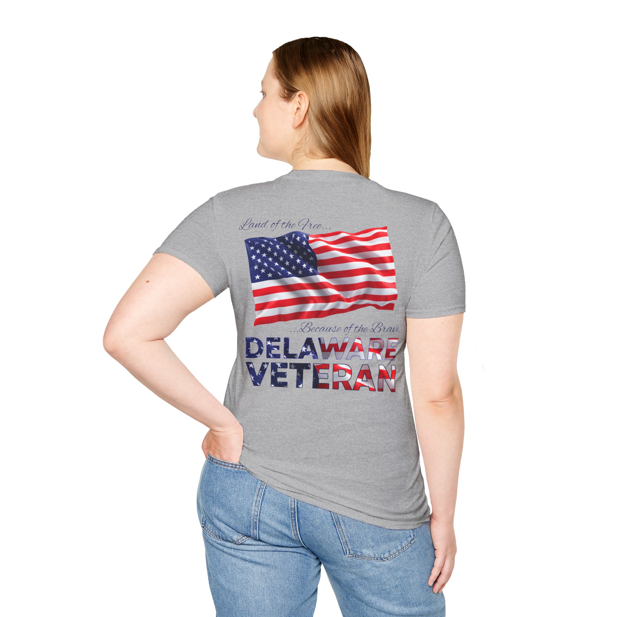 Delaware Veteran T-Shirt — Proud American Flag Military Tribute - Image 6