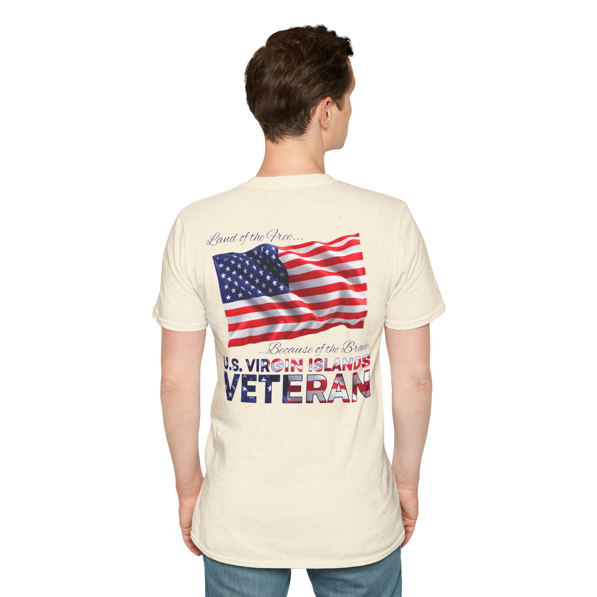 U.S. Virgin Islands Veteran T-Shirt — Home of the Brave American Flag Memorial Tee - Image 15