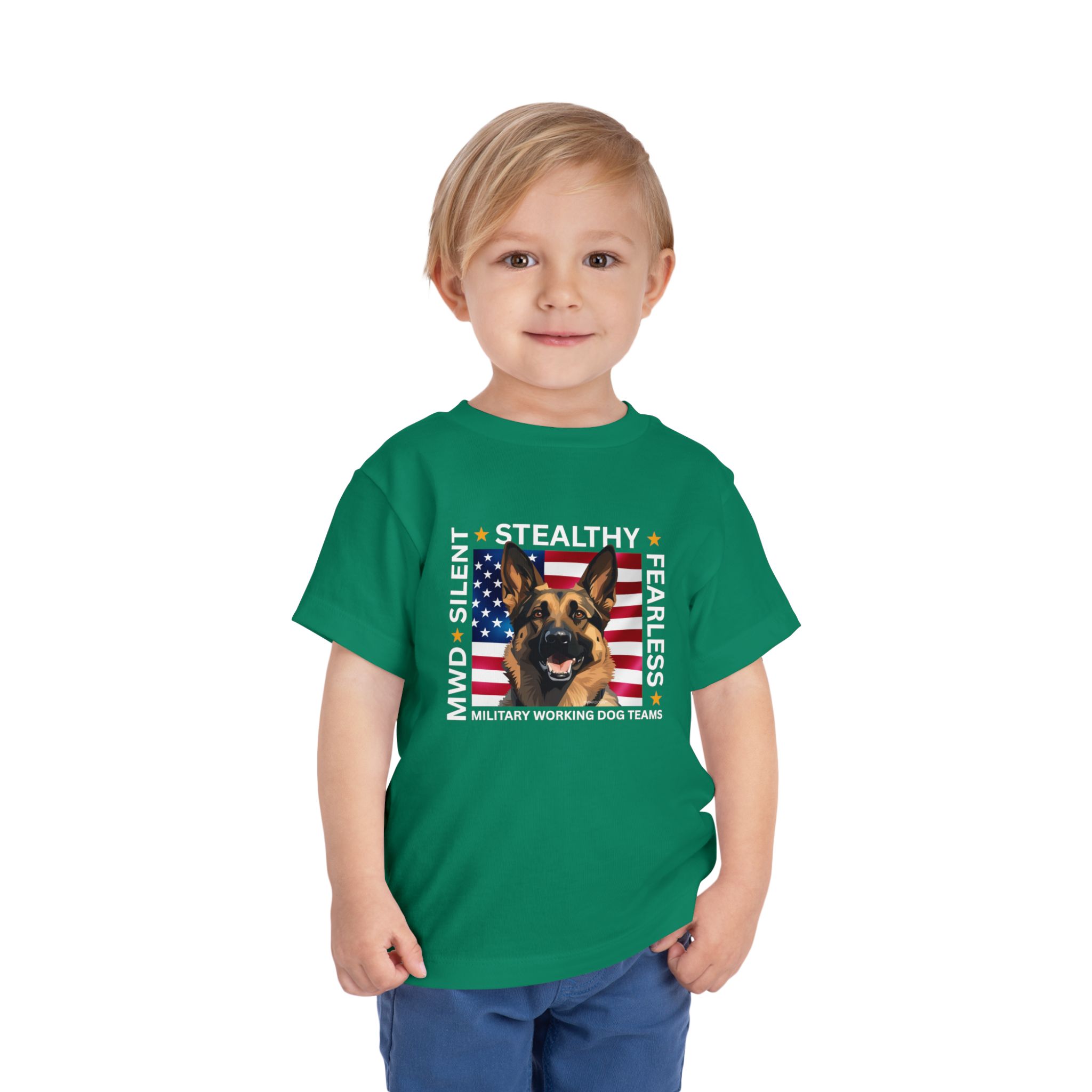 Patriotic German Shepherd Toddler Tee - USA Flag Puppy Kids Shirt - Image 8