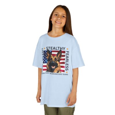 Kids German Shepherd Tee – “Silent • Stealthy • Fearless” Military Working Dog Design