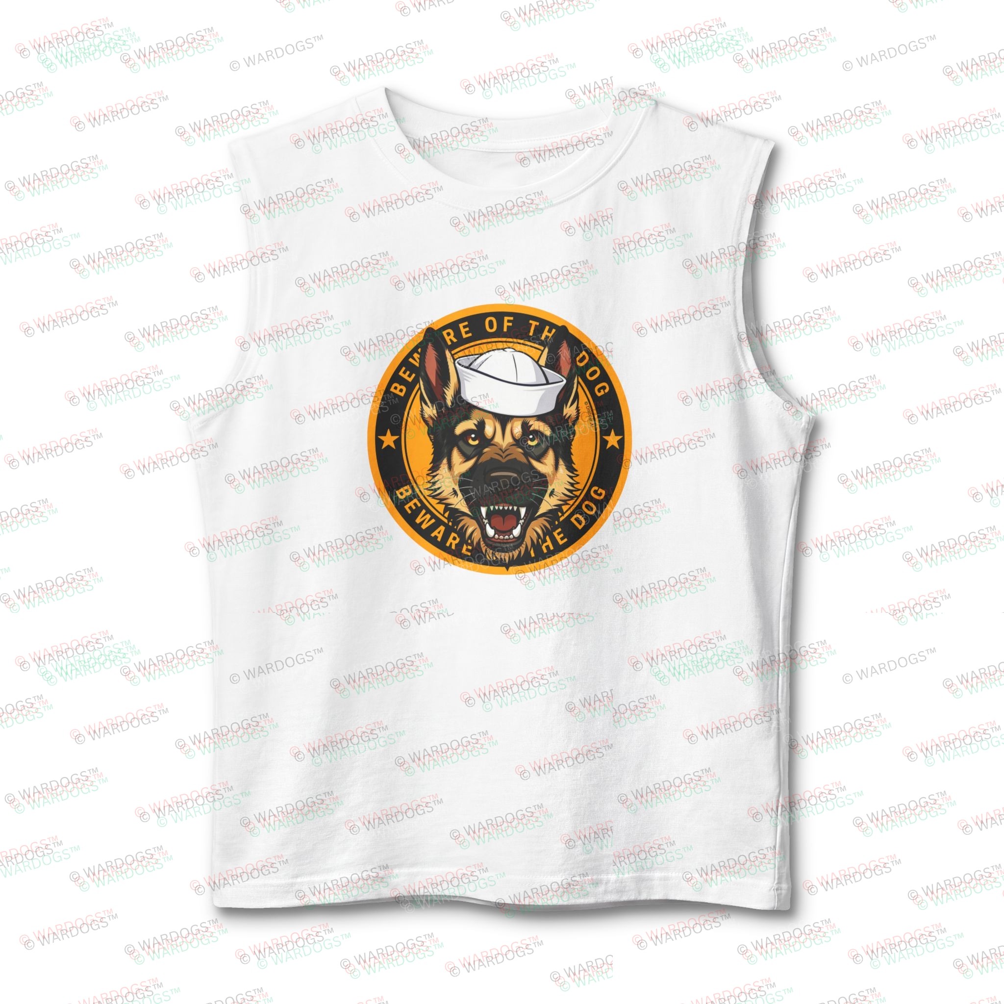 Navy K9 Patch Muscle Tank — 'Beware of the Dog' Sailor - Image 3