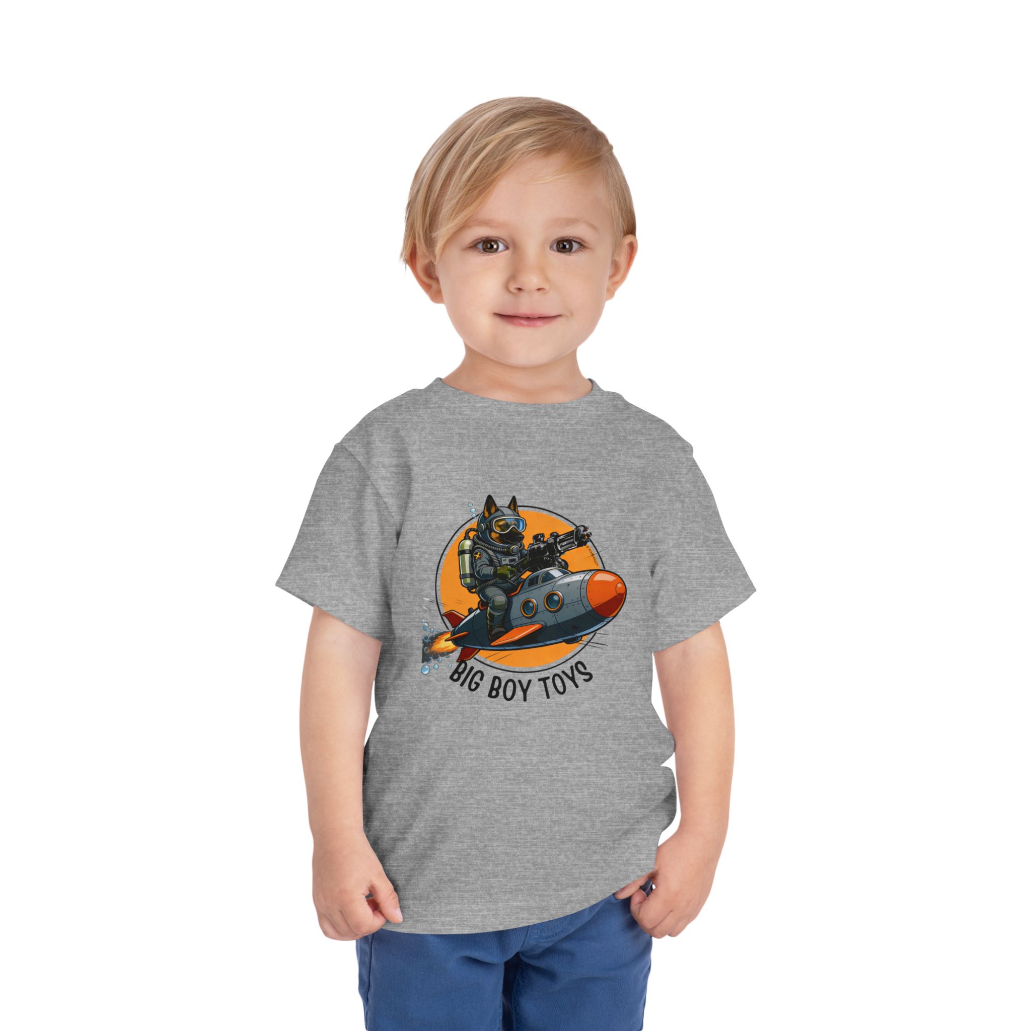 Copy of Toddler Tee — Big Boy Toys Submarine Pilot Dog Graphic Shirt - Image 25