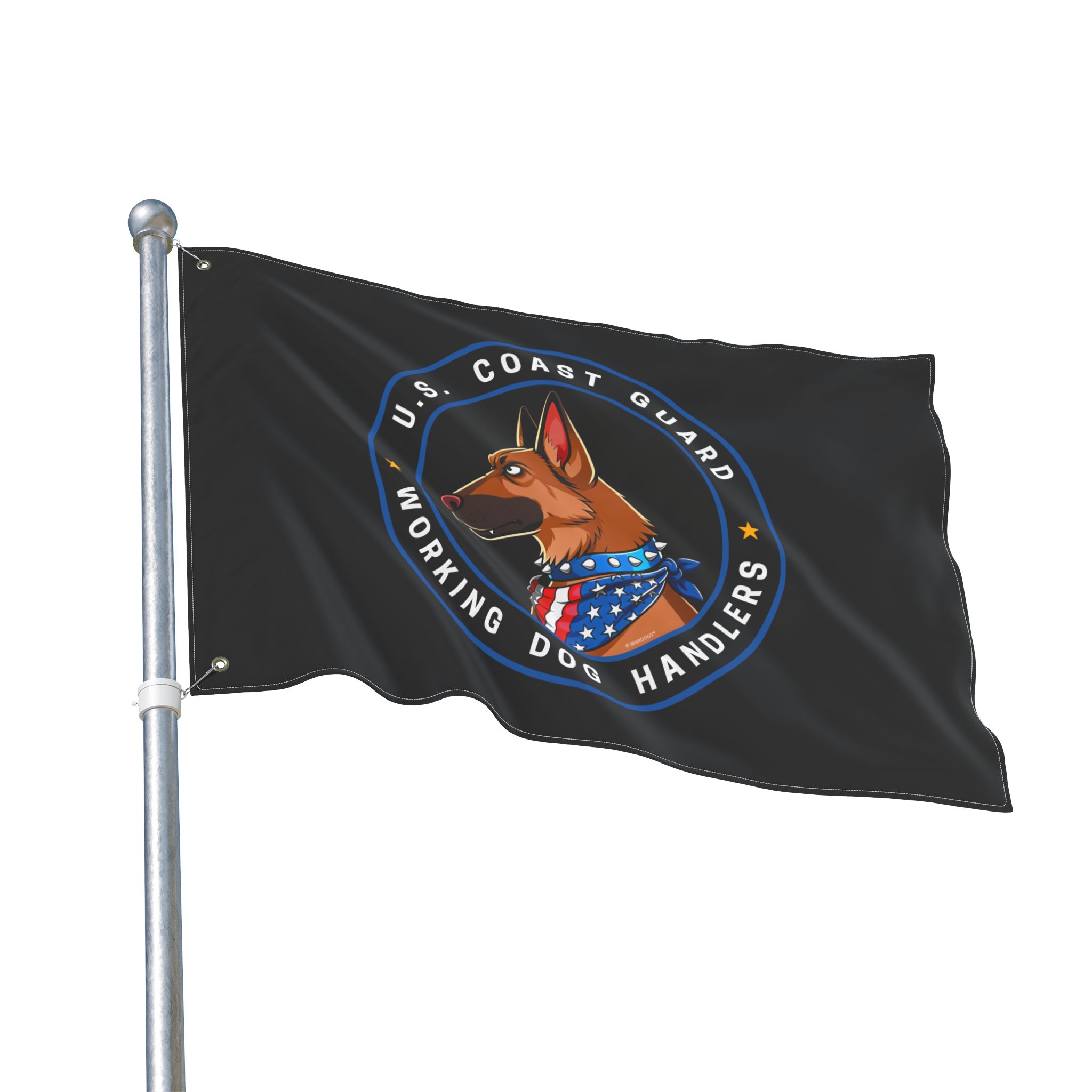 U.S. Coast Guard Working Dog Handlers Flag — Double-Sided Military K9 Banner - Image 4