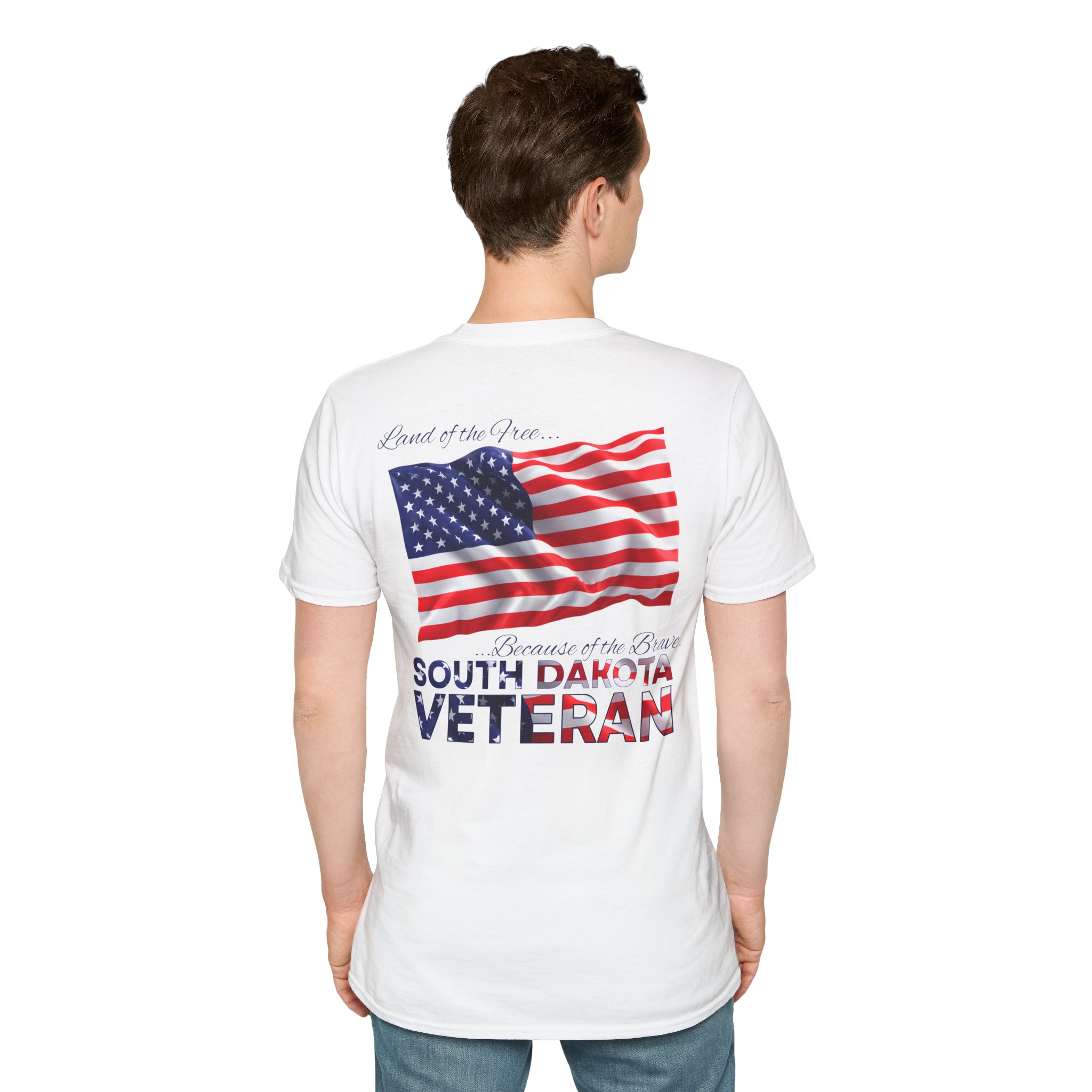 South Dakota Veteran T-Shirt — Home of the Brave American Flag Memorial Tee - Image 18