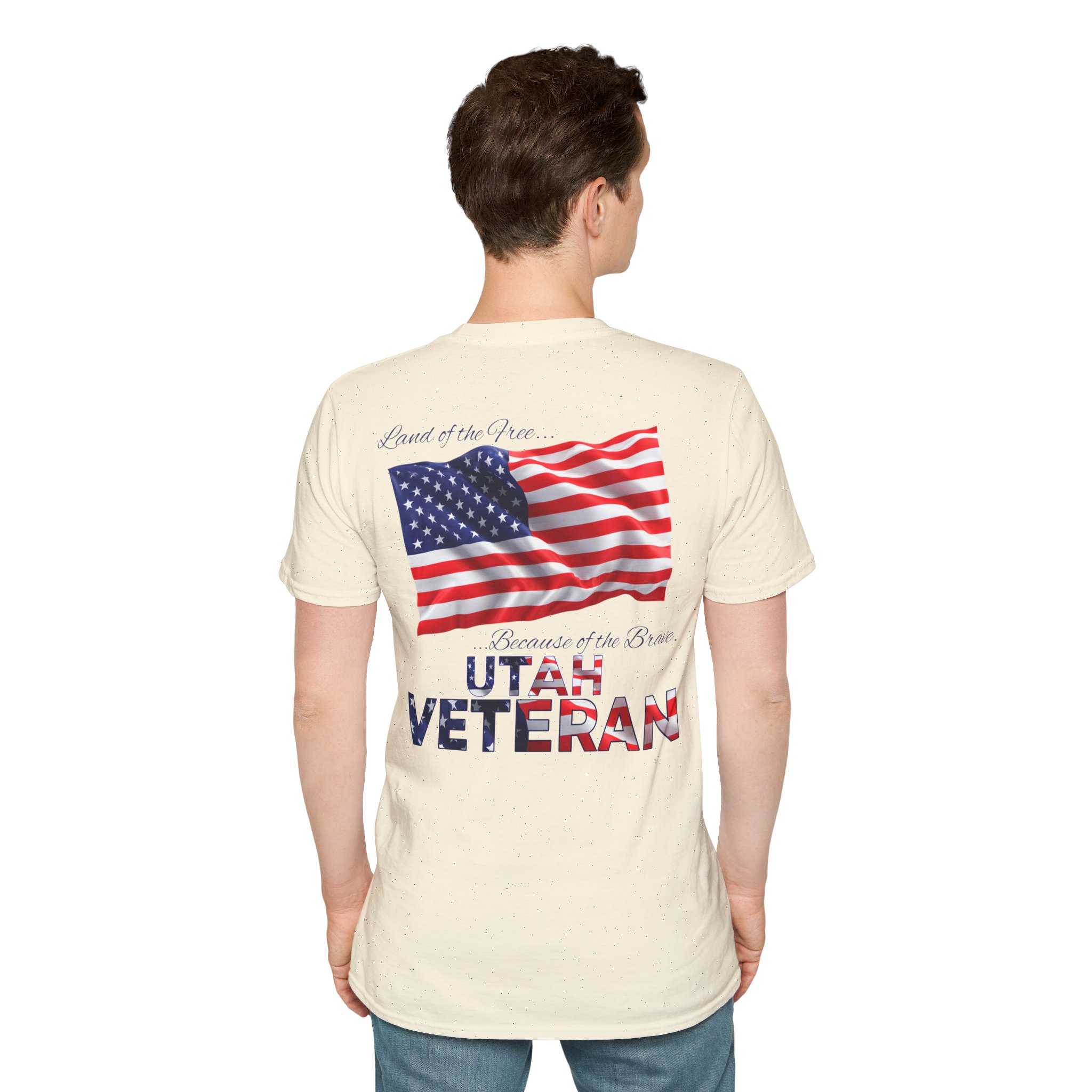 Utah Veteran T-Shirt — Home of the Brave American Flag Memorial Tee - Image 7