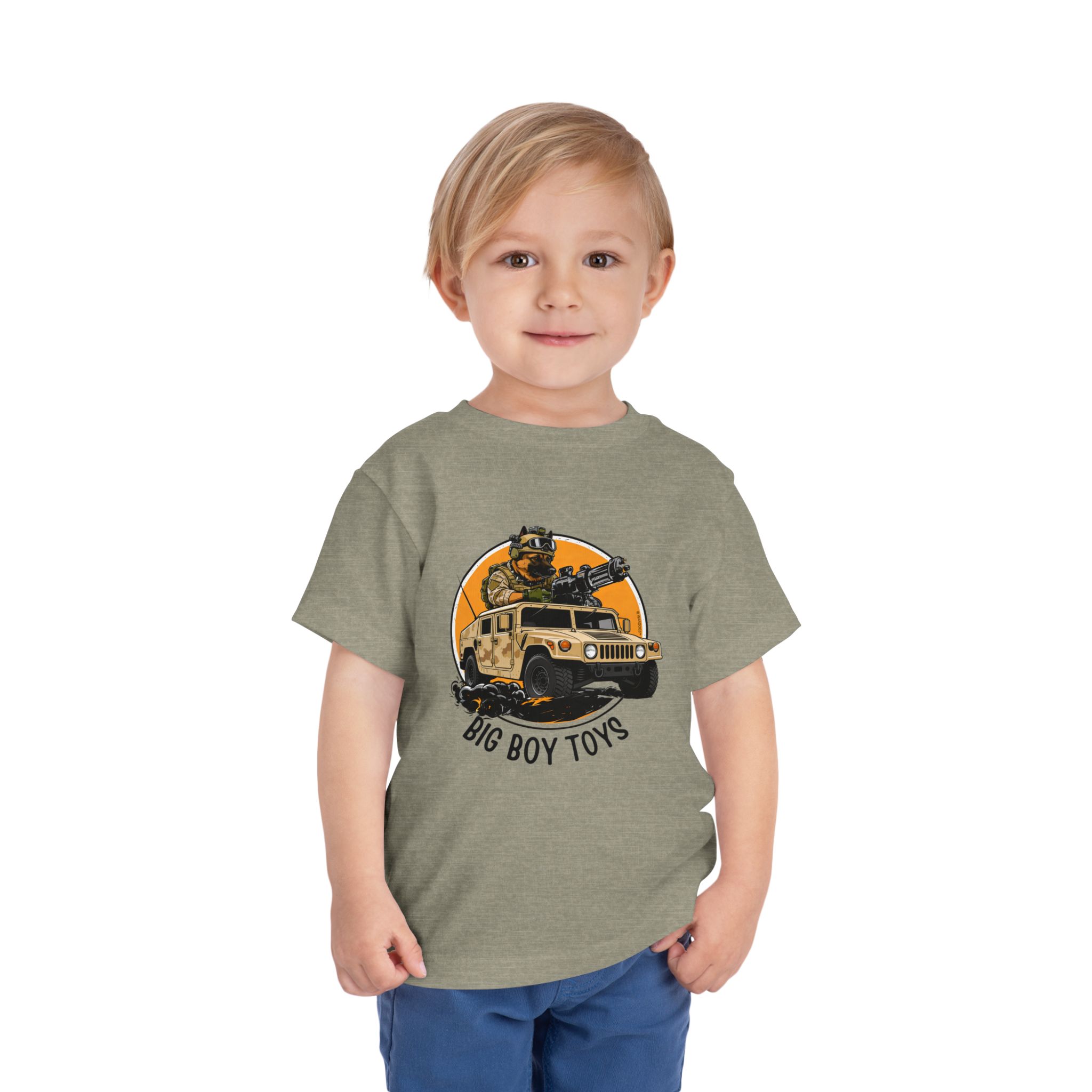 Toddlers' Adventure Tee — "Big Boy Toys" U.S. Marines Humvee & Driver Graphic - Image 8