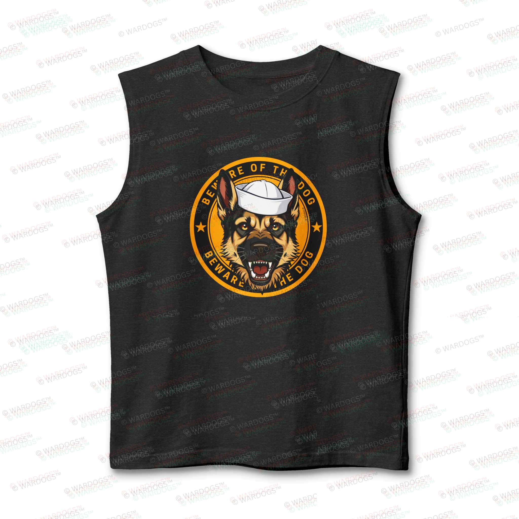 Navy K9 Patch Muscle Tank — 'Beware of the Dog' Sailor - Image 2