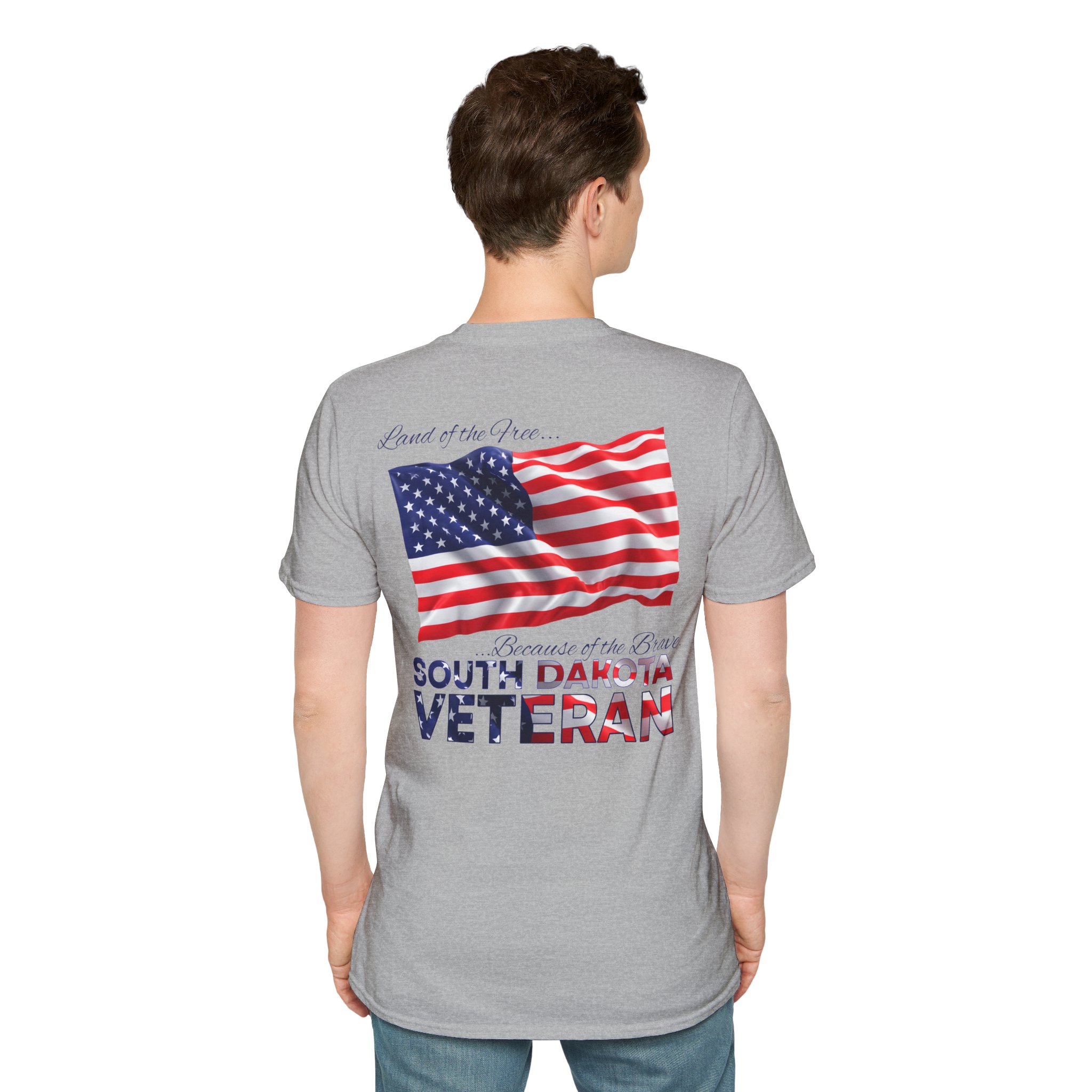 South Dakota Veteran T-Shirt — Home of the Brave American Flag Memorial Tee