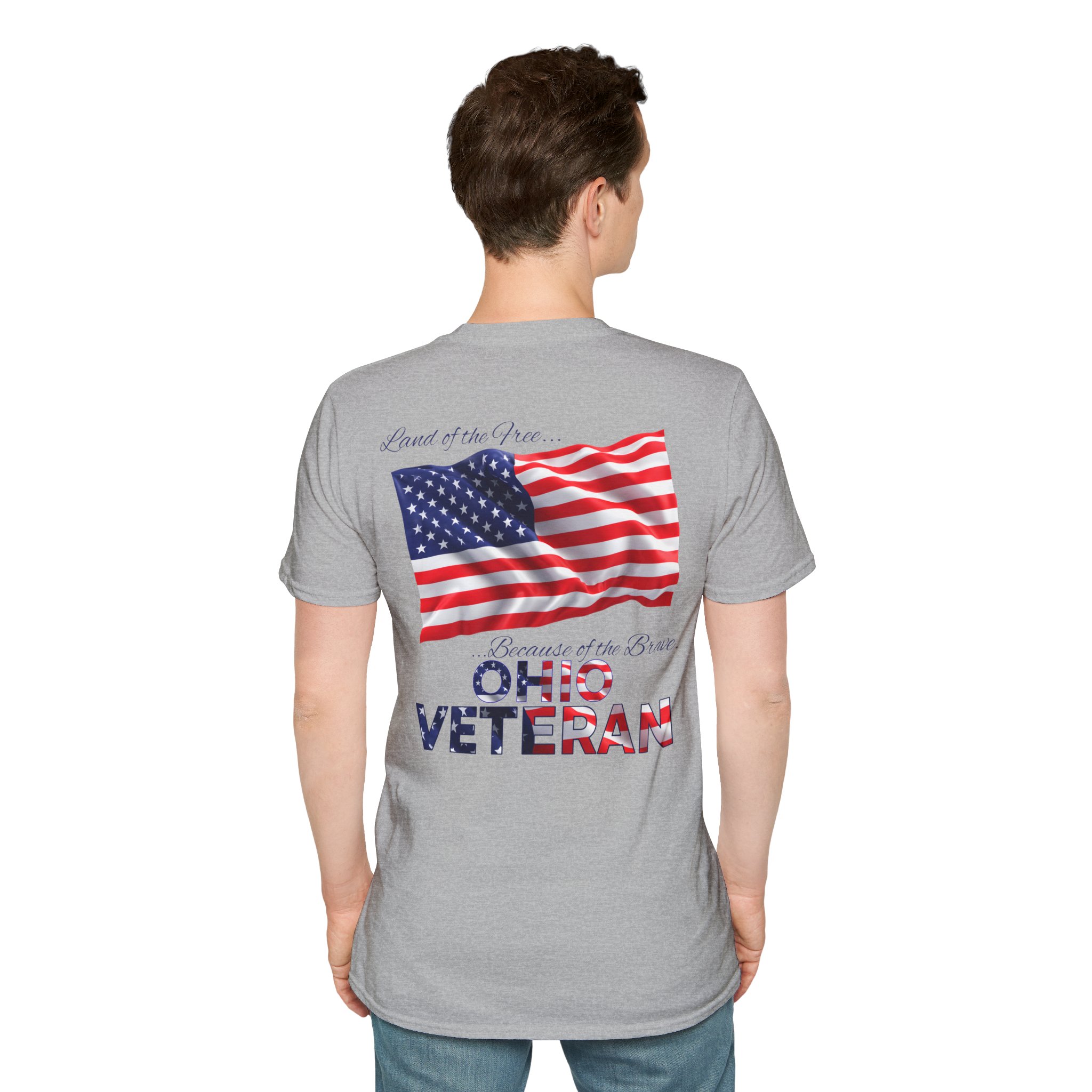 Ohio Veteran T-Shirt — Home of the Brave American Flag Memorial Tee