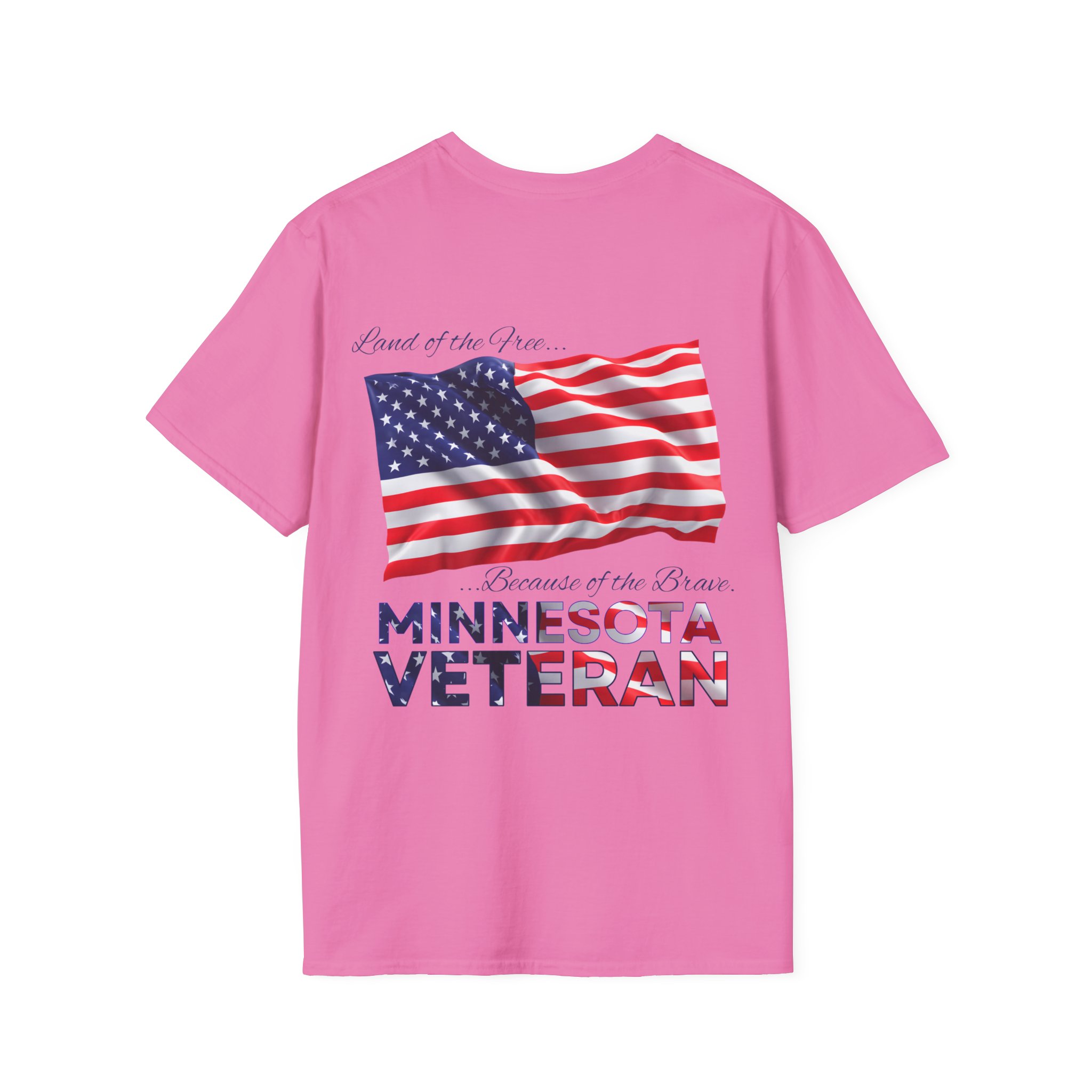 Minnesota Veteran T-Shirt — Home of the Brave American Flag Memorial Tee - Image 16