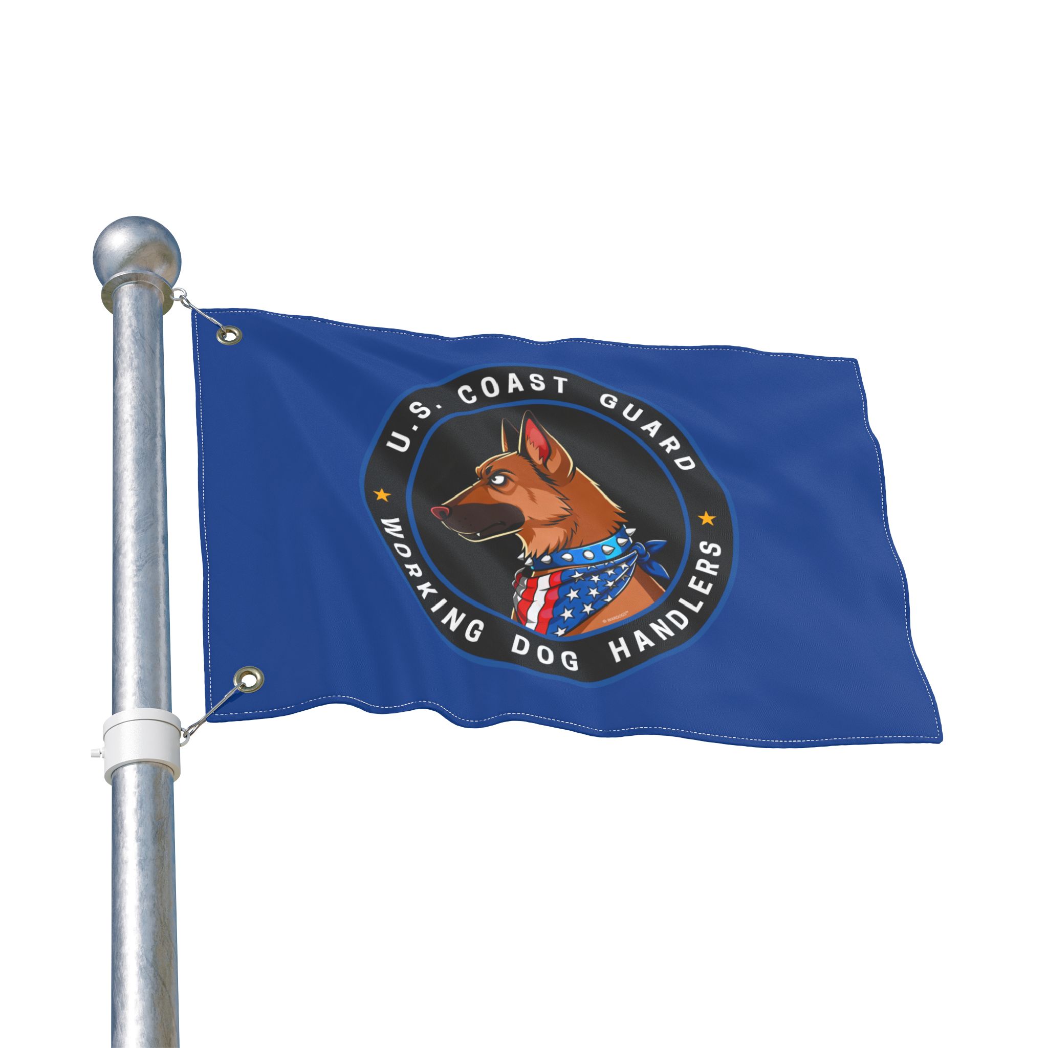 U.S. Coast Guard Working Dog Handlers Flag — Double-Sided Military K9 Banner - Ltd Blue Edition - Image 2