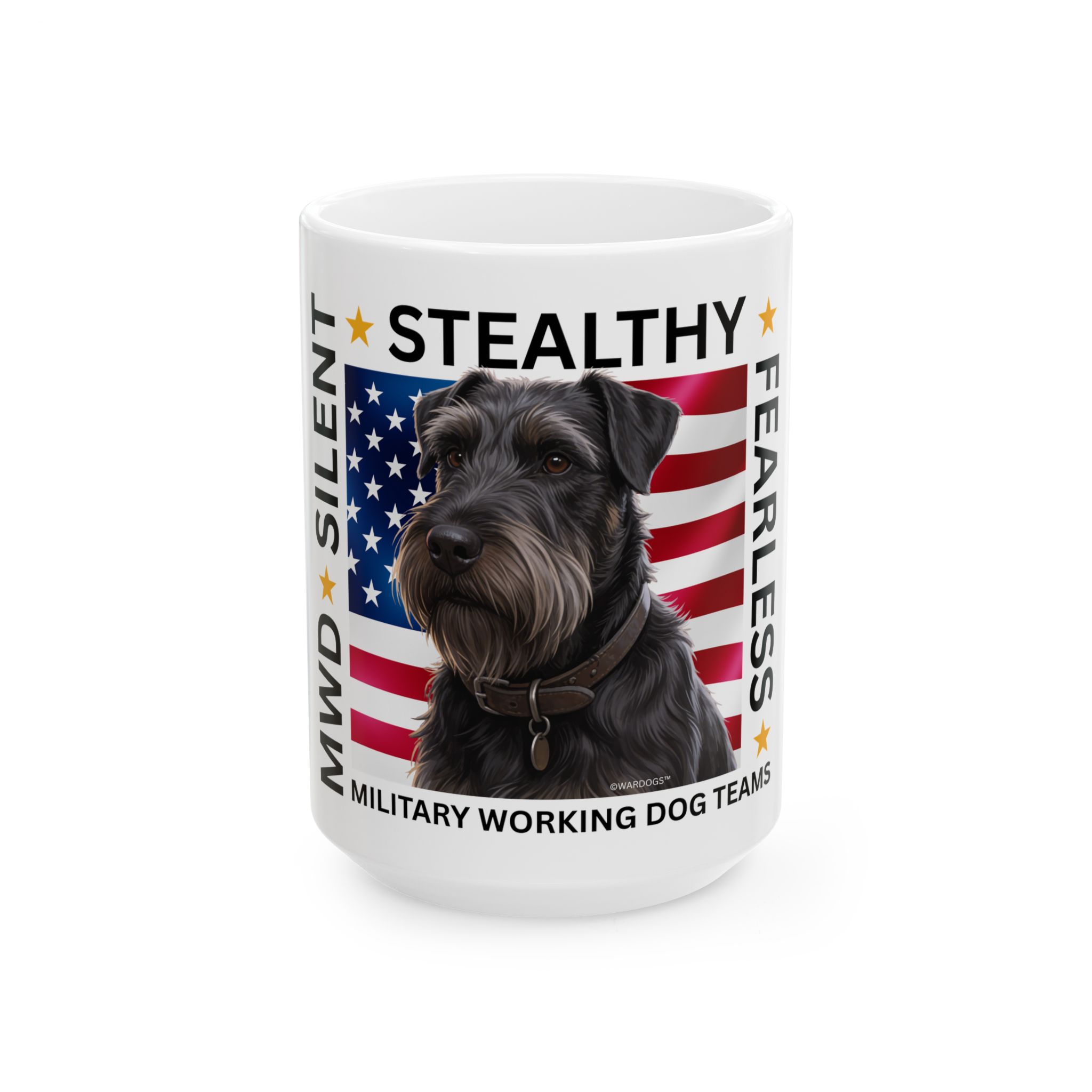 MWD "FEARLESS" Mug — Military K9 Coffee Cup (11oz/15oz) Giant Schnauzer