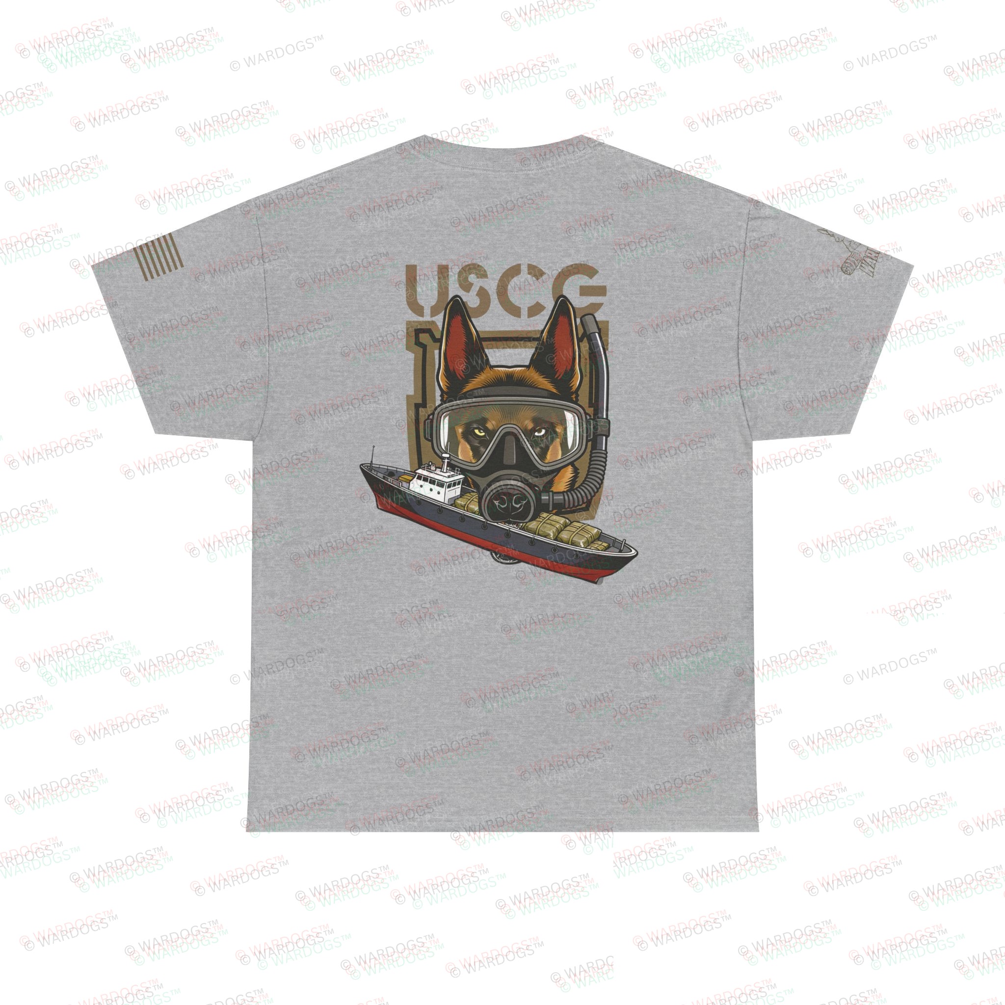 US Coast Guard MWD K9 Defender Military T-Shirt - Image 8
