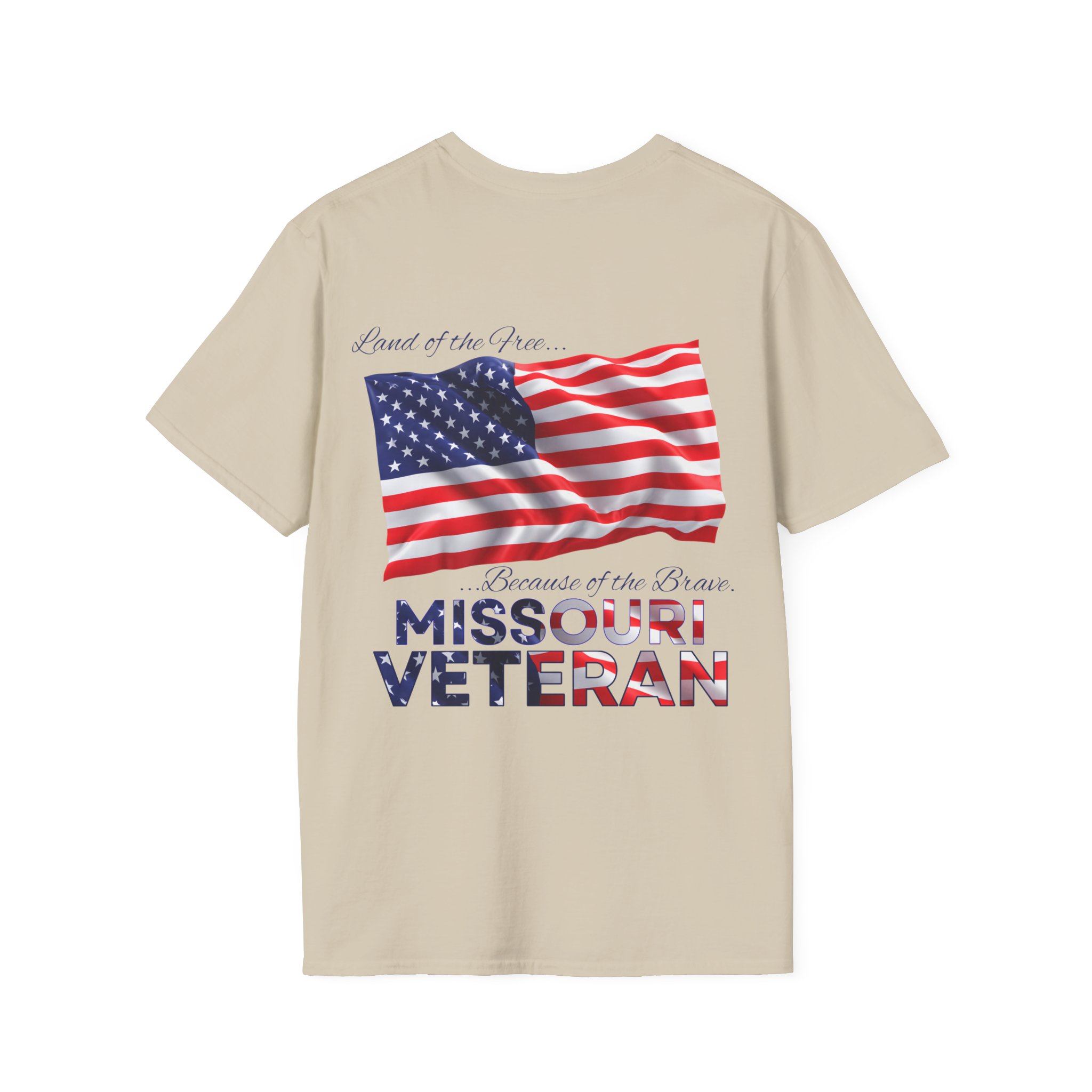 Missouri Veteran T-Shirt — Home of the Brave American Flag Memorial Tee - Image 7