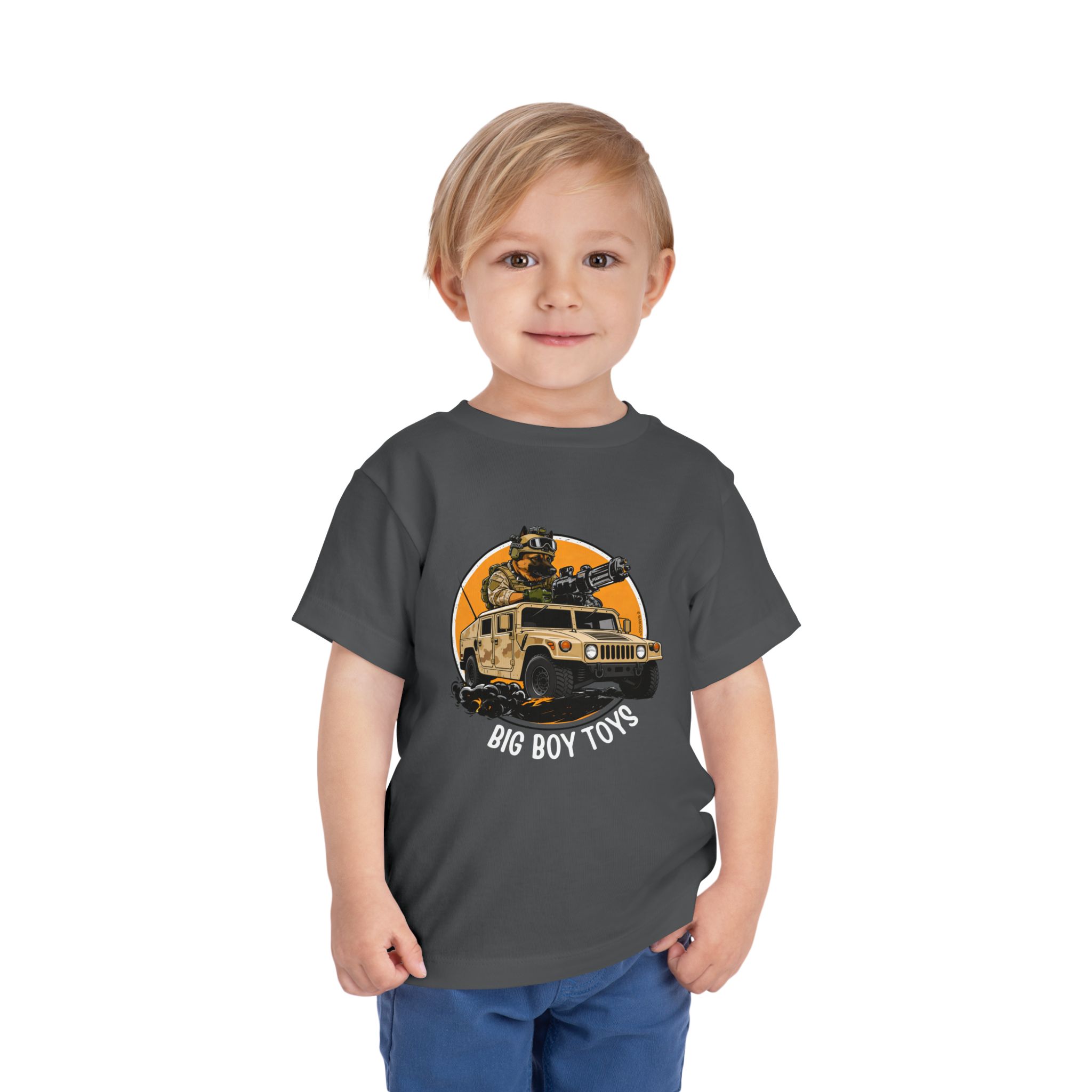 Toddlers' Adventure Tee — "Big Boy Toys" U.S. Marines Humvee & Driver Graphic - Image 11