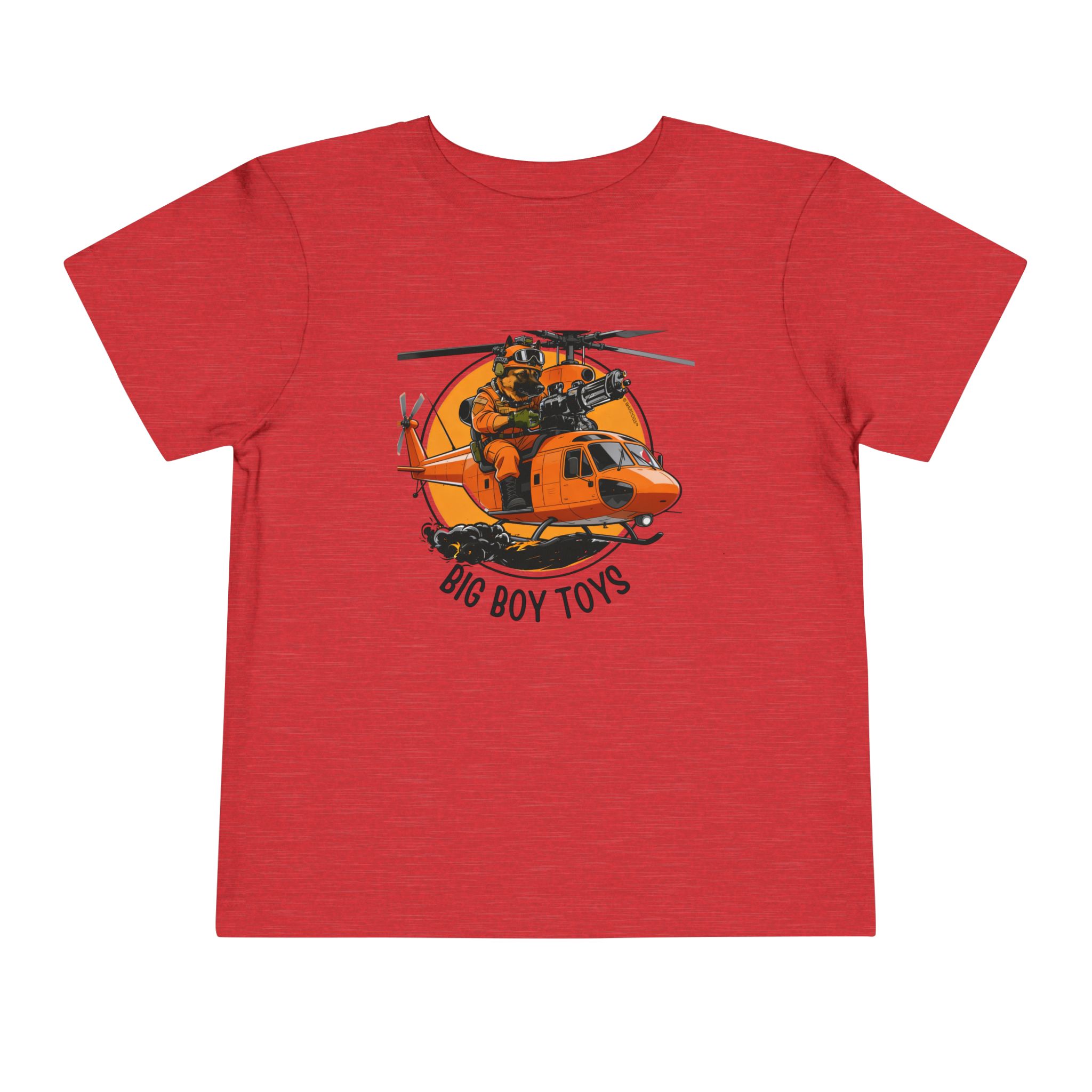 Toddler Helicopter Rescue Tee — Orange Rescue Coast Guard Chopper Graphic - Image 20