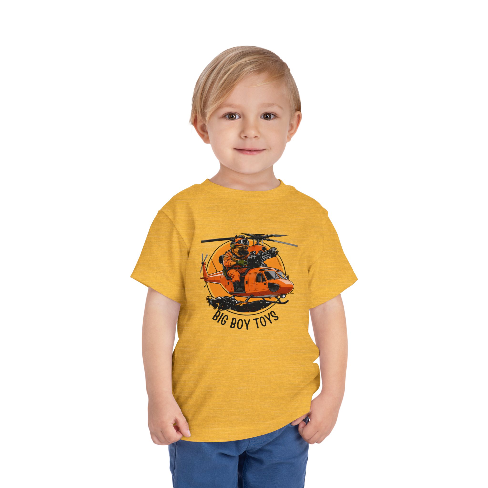 Toddler Helicopter Rescue Tee — Orange Rescue Coast Guard Chopper Graphic - Image 15