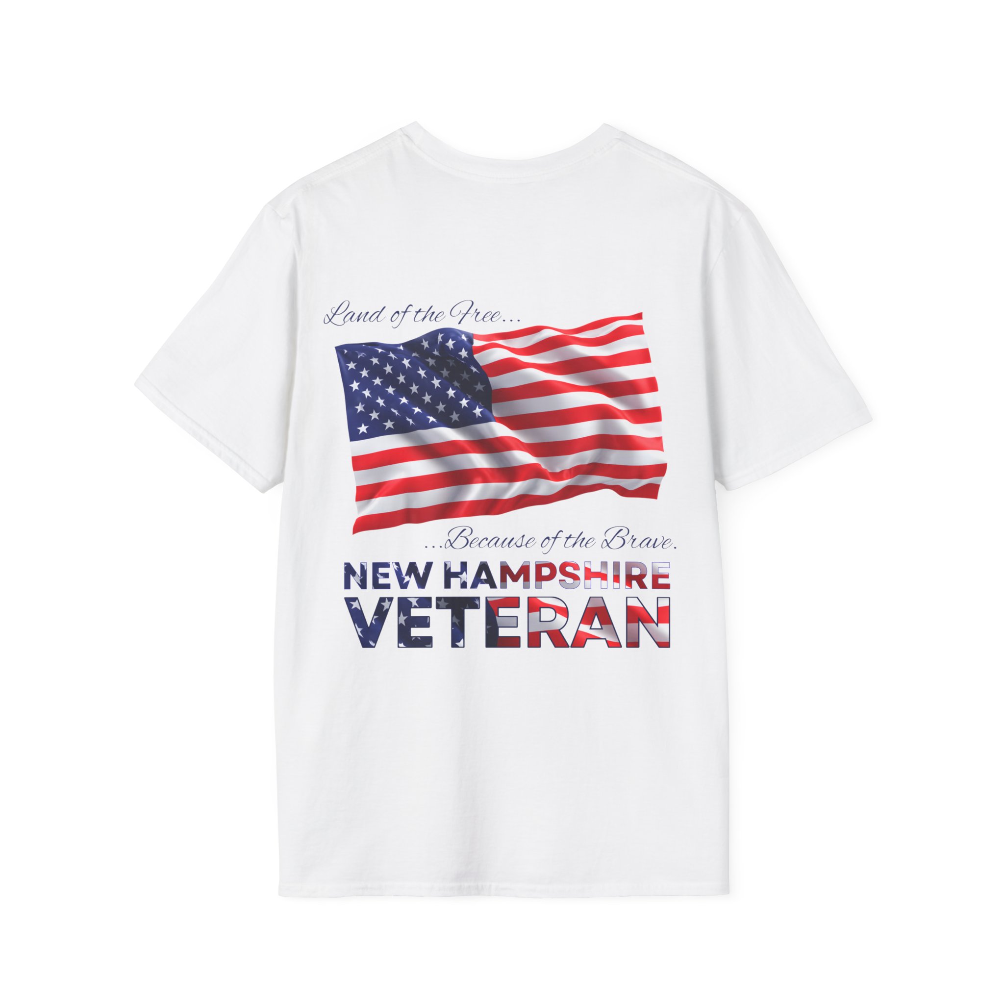 New Hampshire Veteran T-Shirt — Home of the Brave American Flag Memorial Tee - Image 8