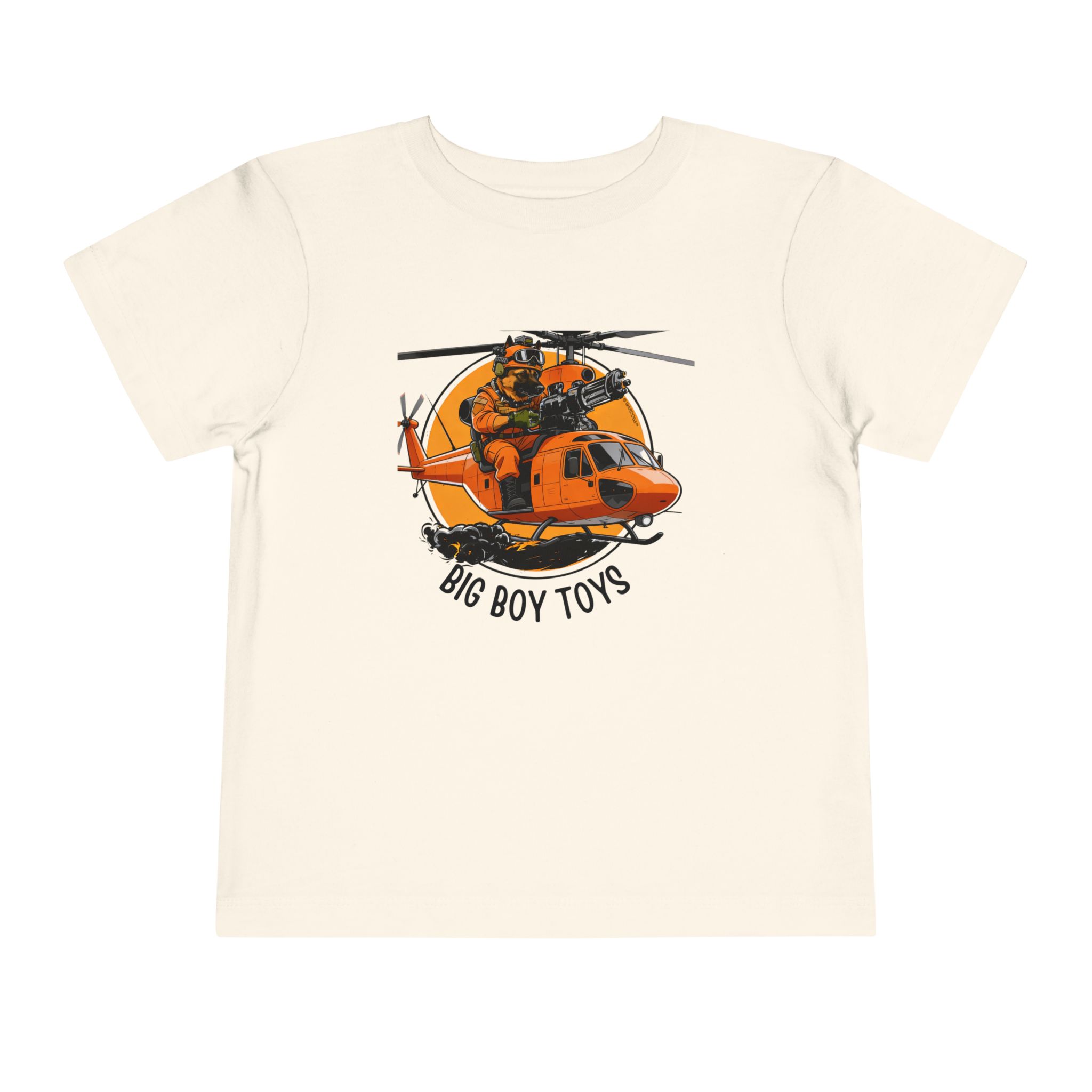 Toddler Helicopter Rescue Tee — Orange Rescue Coast Guard Chopper Graphic - Image 8