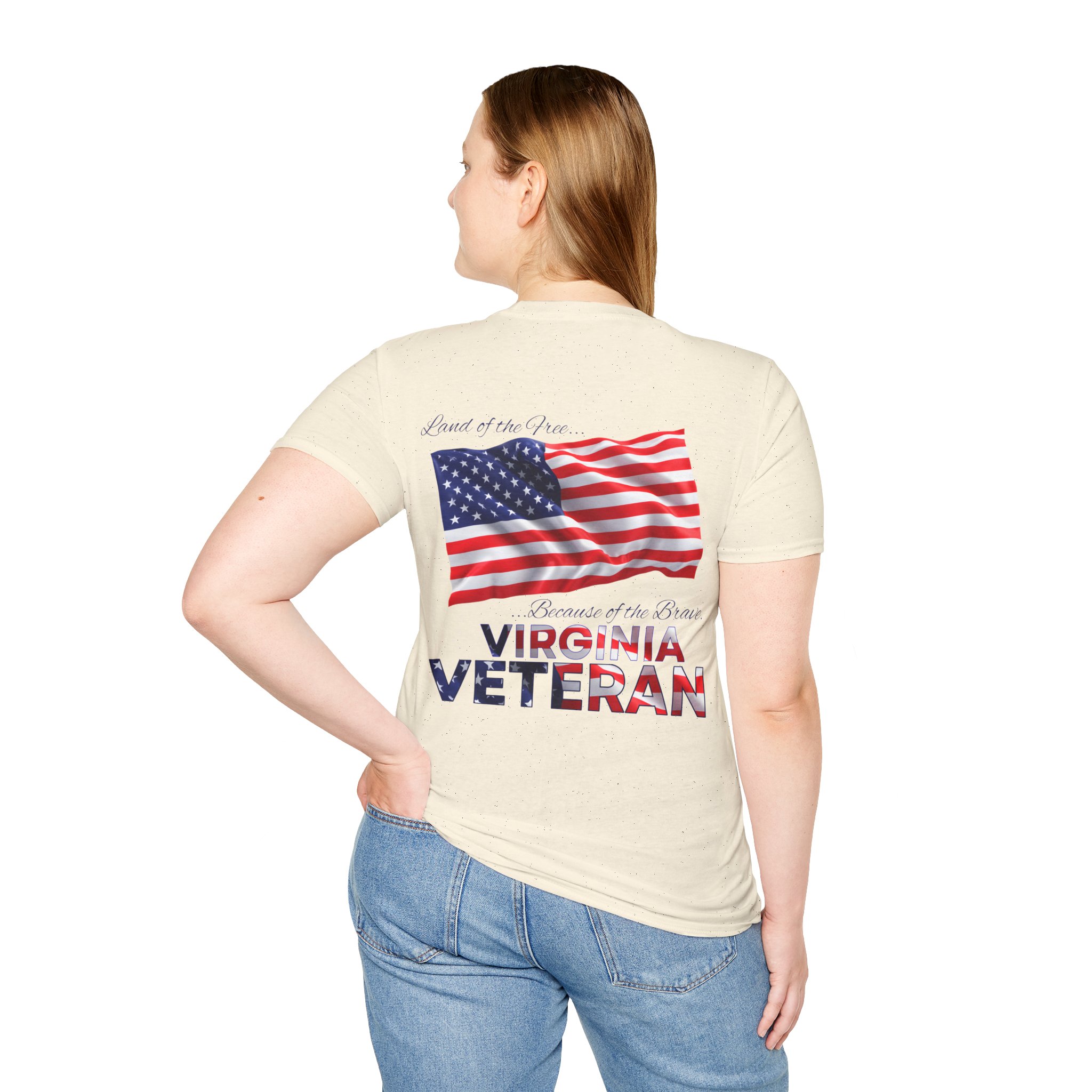 Virginia Veteran T-Shirt — Home of the Brave American Flag Memorial Tee - Image 5