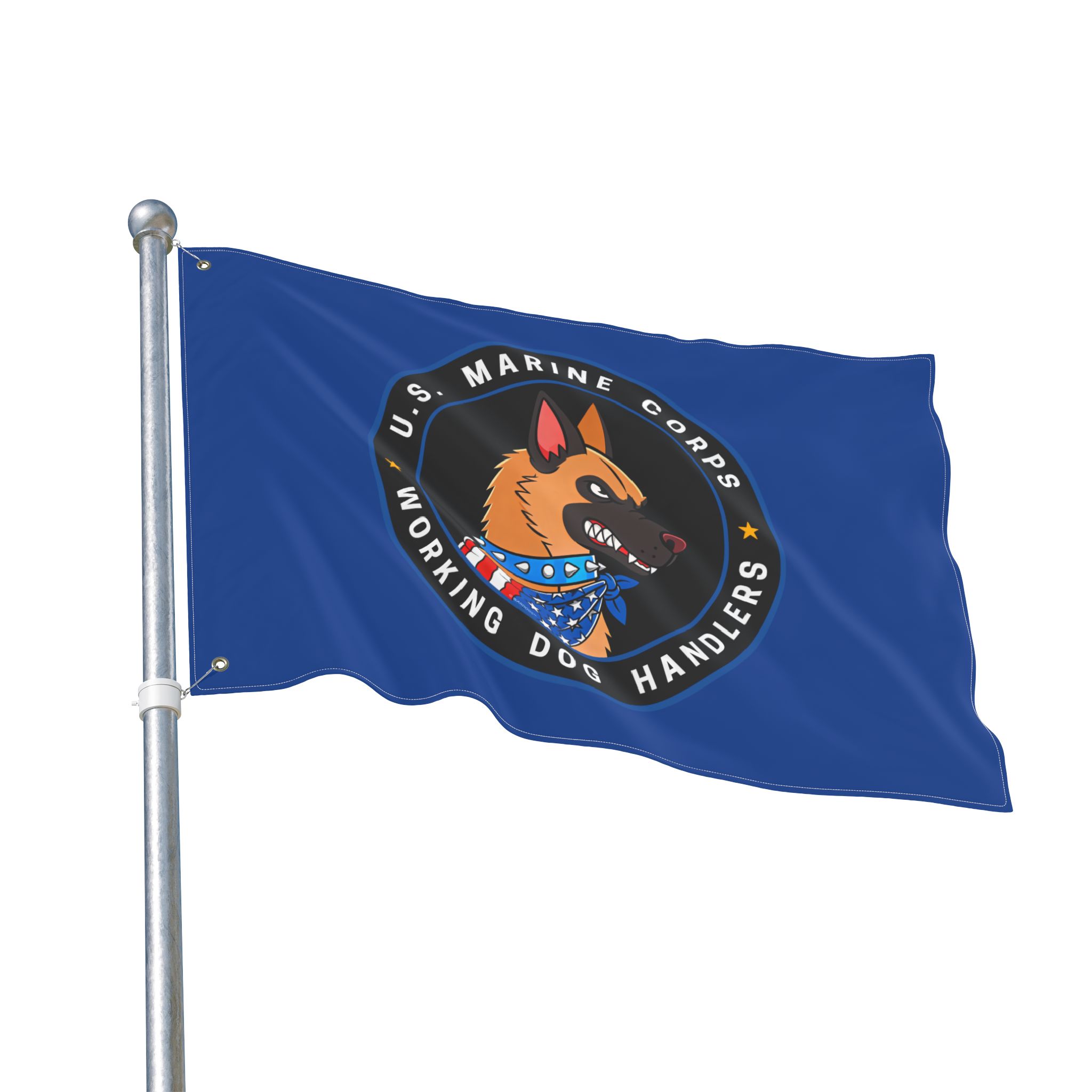 U.S. Marine Corps Dog Handlers Flag — Double-Sided Military K9 Banner -Ltd Edition Blue - Image 4
