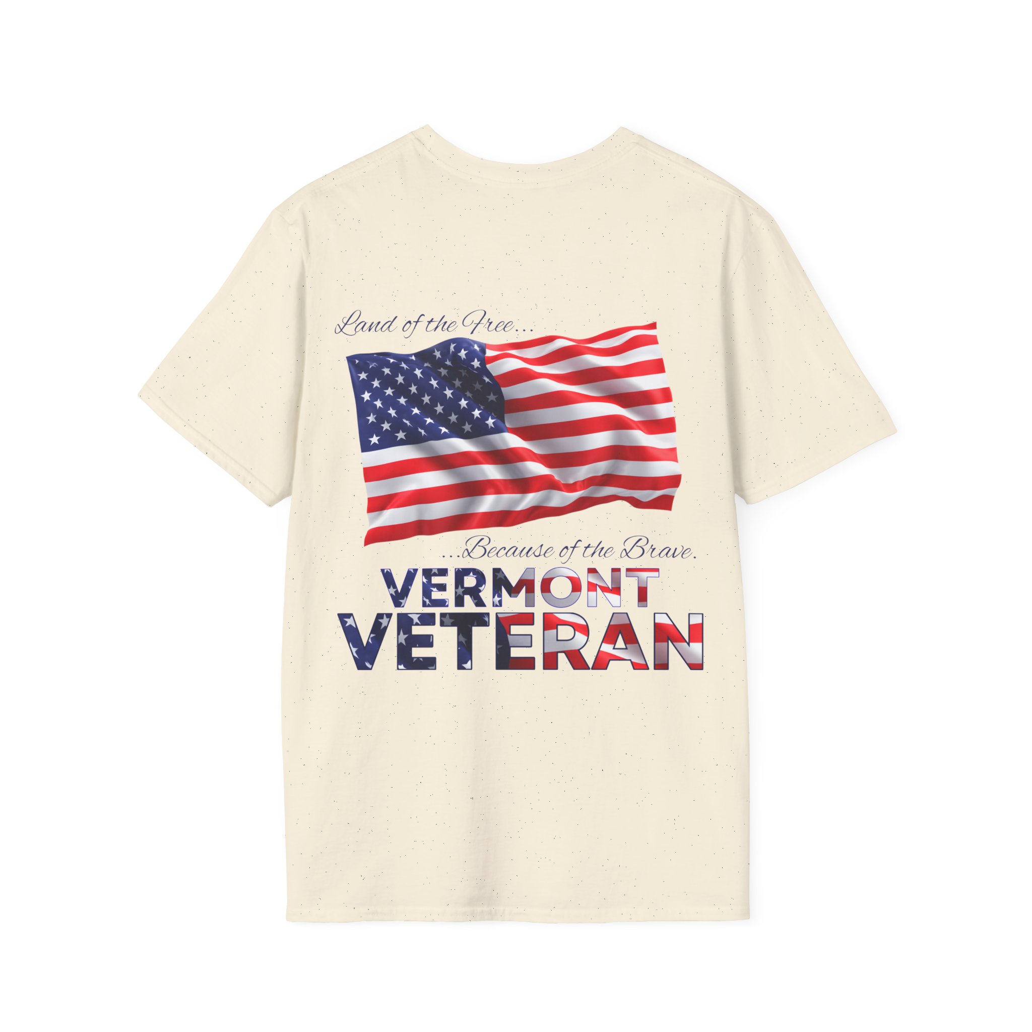 Vermont Veteran T-Shirt — Home of the Brave American Flag Memorial Tee - Image 10