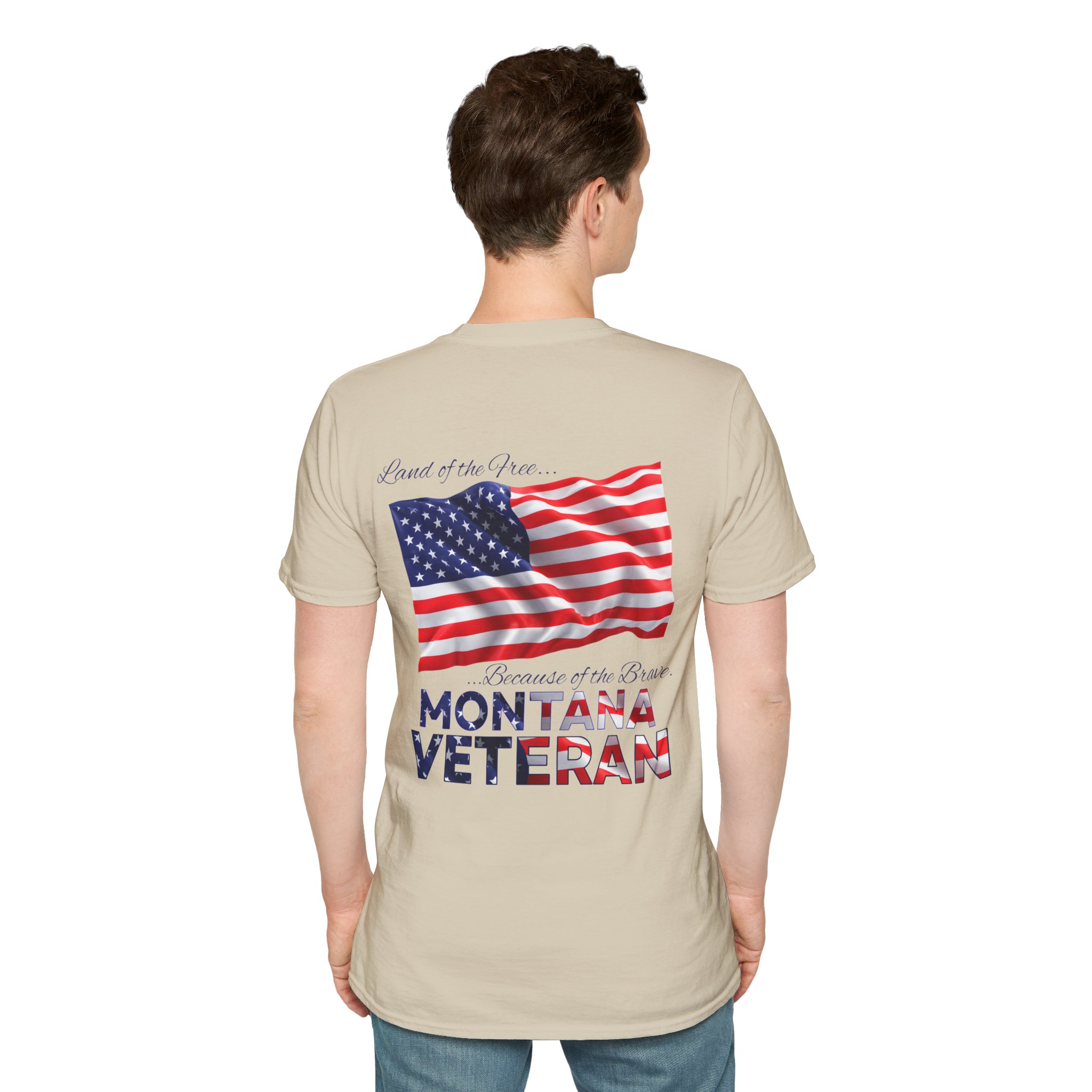 Montana Veteran T-Shirt — Home of the Brave American Flag Memorial Tee - Image 8