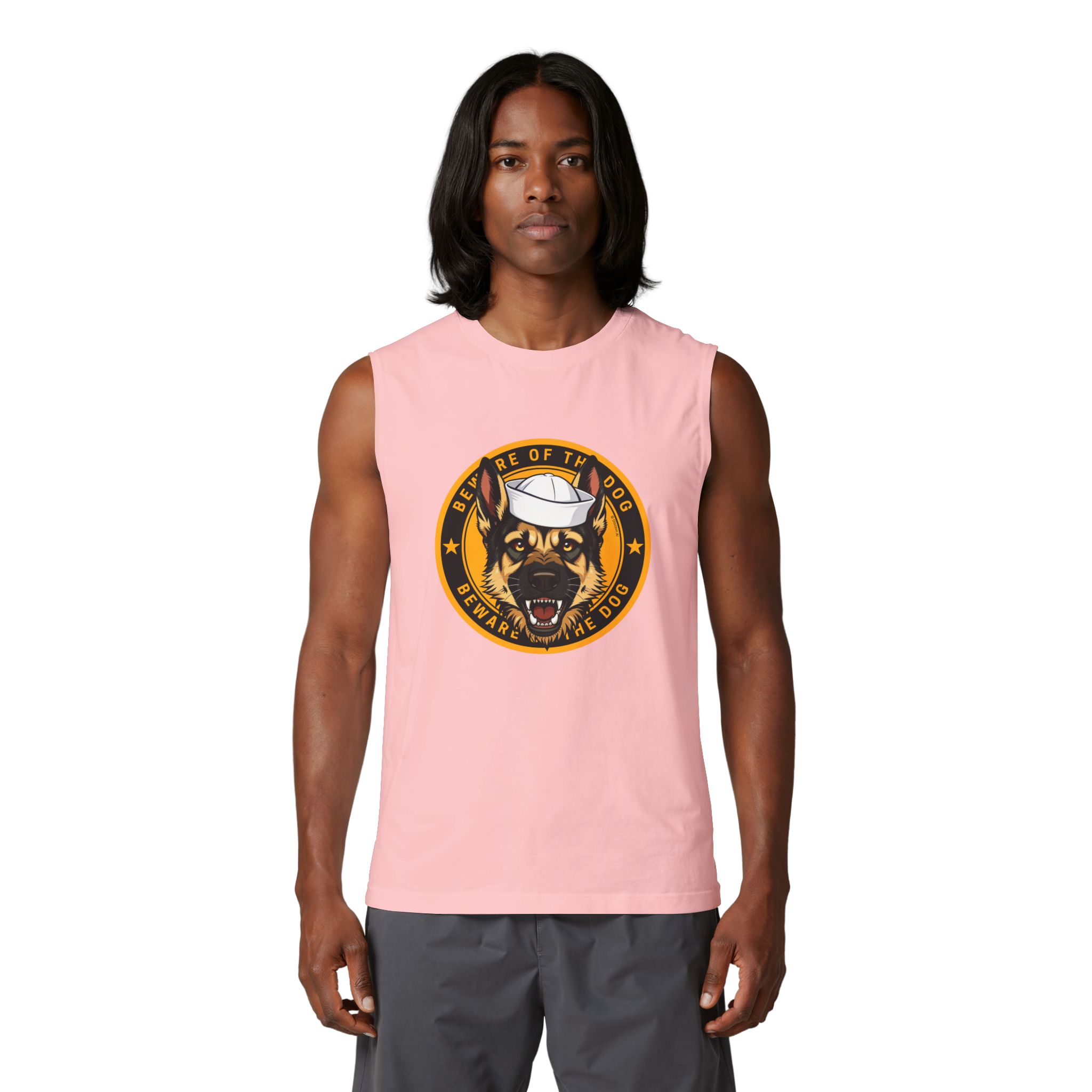 Navy K9 Patch Muscle Tank — 'Beware of the Dog' Sailor - Image 8