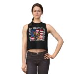 Patriotic German Shepherd Crop Top — American Flag Dog Tee