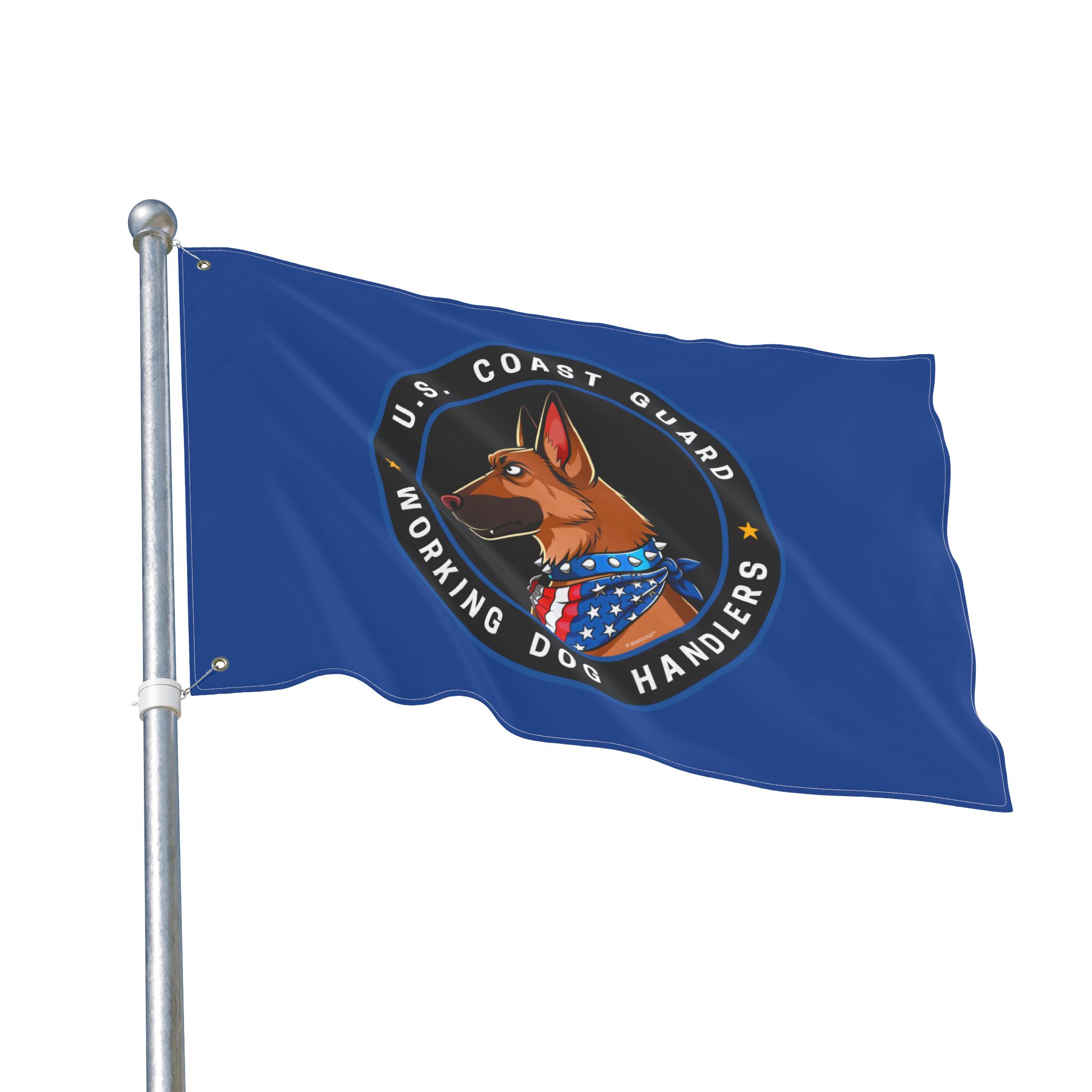 U.S. Coast Guard Working Dog Handlers Flag — Double-Sided Military K9 Banner - Ltd Blue Edition - Image 4