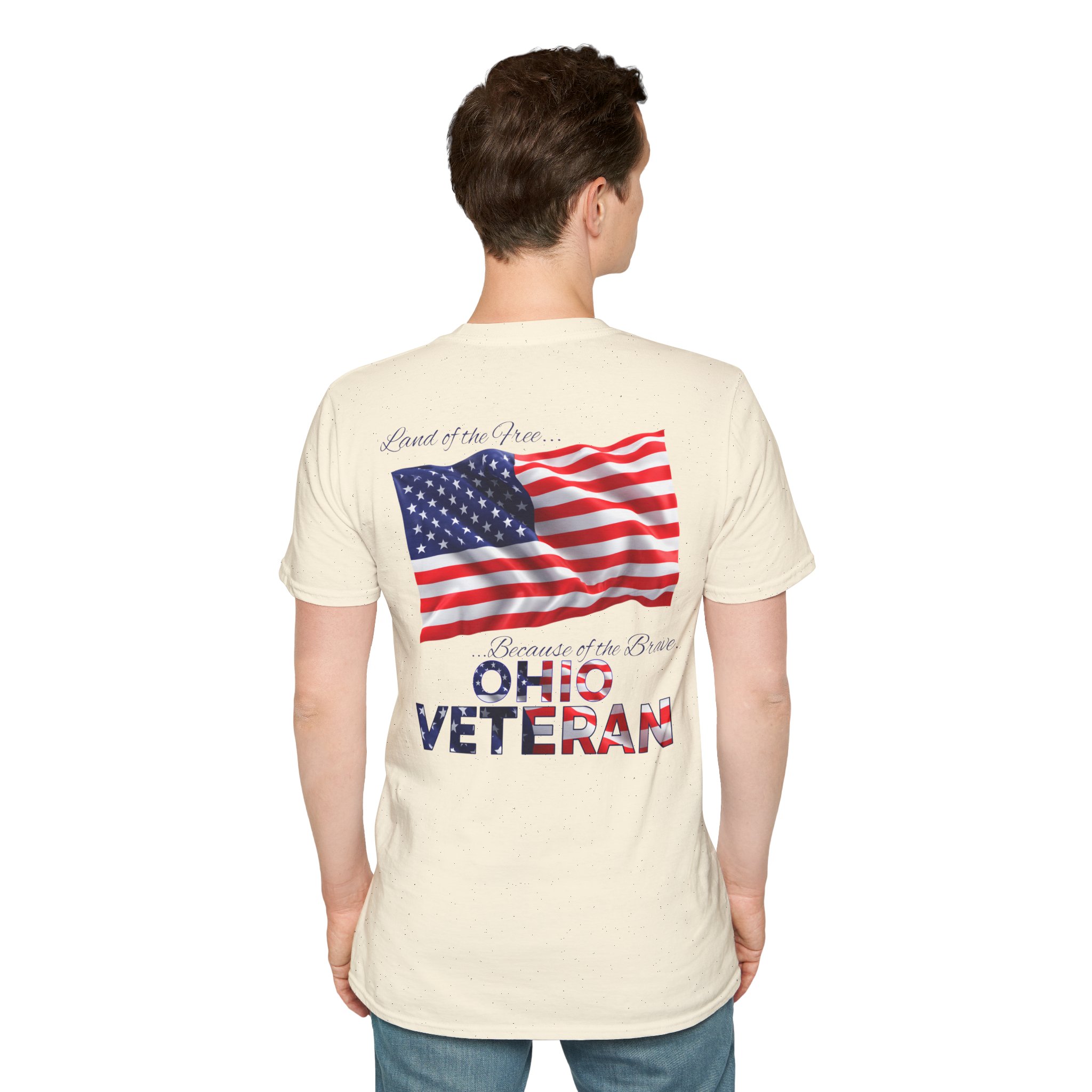 Ohio Veteran T-Shirt — Home of the Brave American Flag Memorial Tee - Image 14