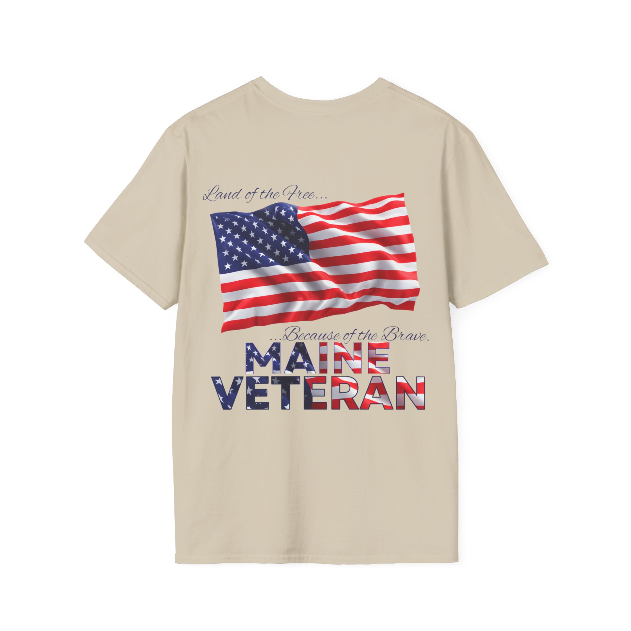 Maine Veteran T-Shirt — Proud American Flag Military Tribute - Image 27