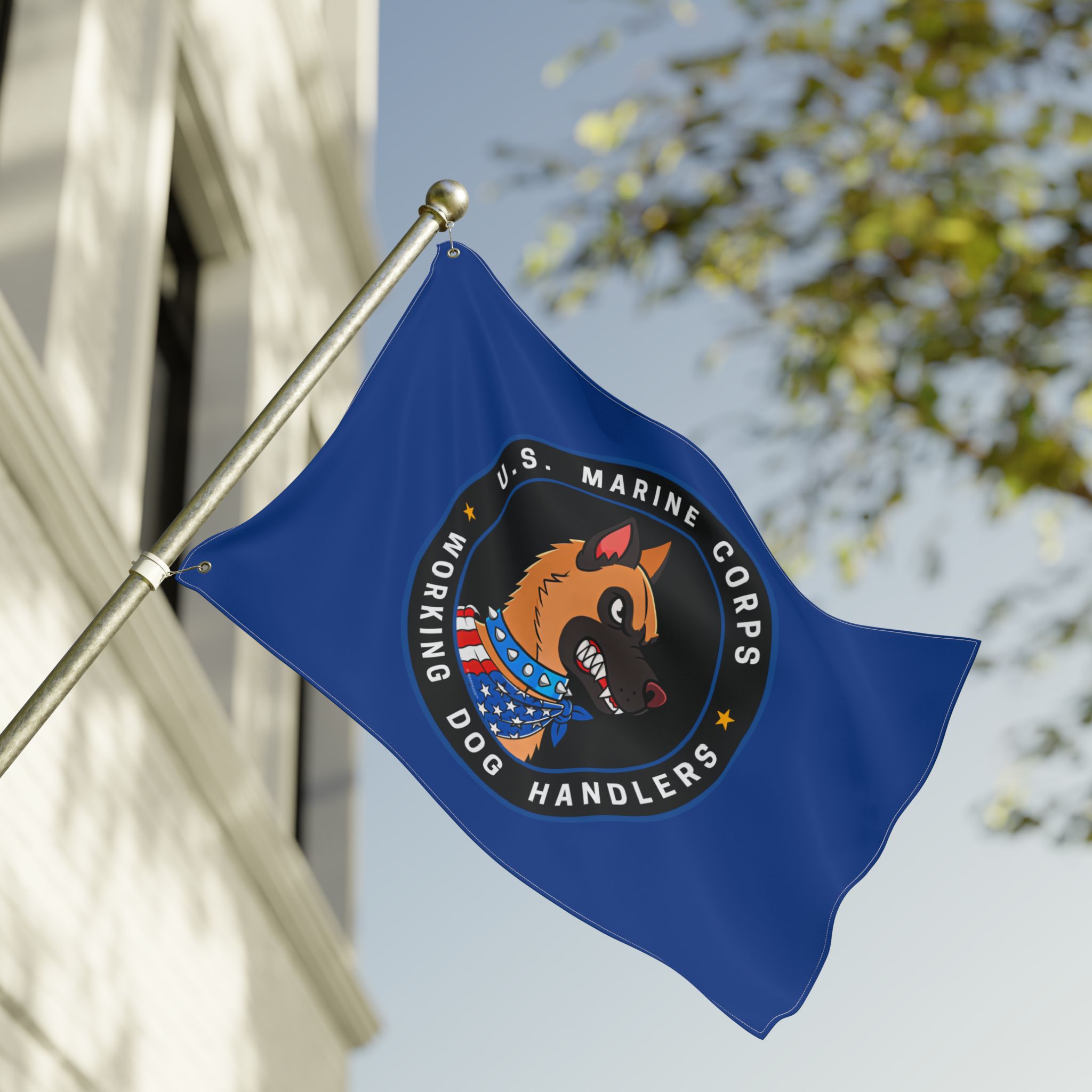 U.S. Marine Corps Dog Handlers Flag — Double-Sided Military K9 Banner -Ltd Edition Blue - Image 5