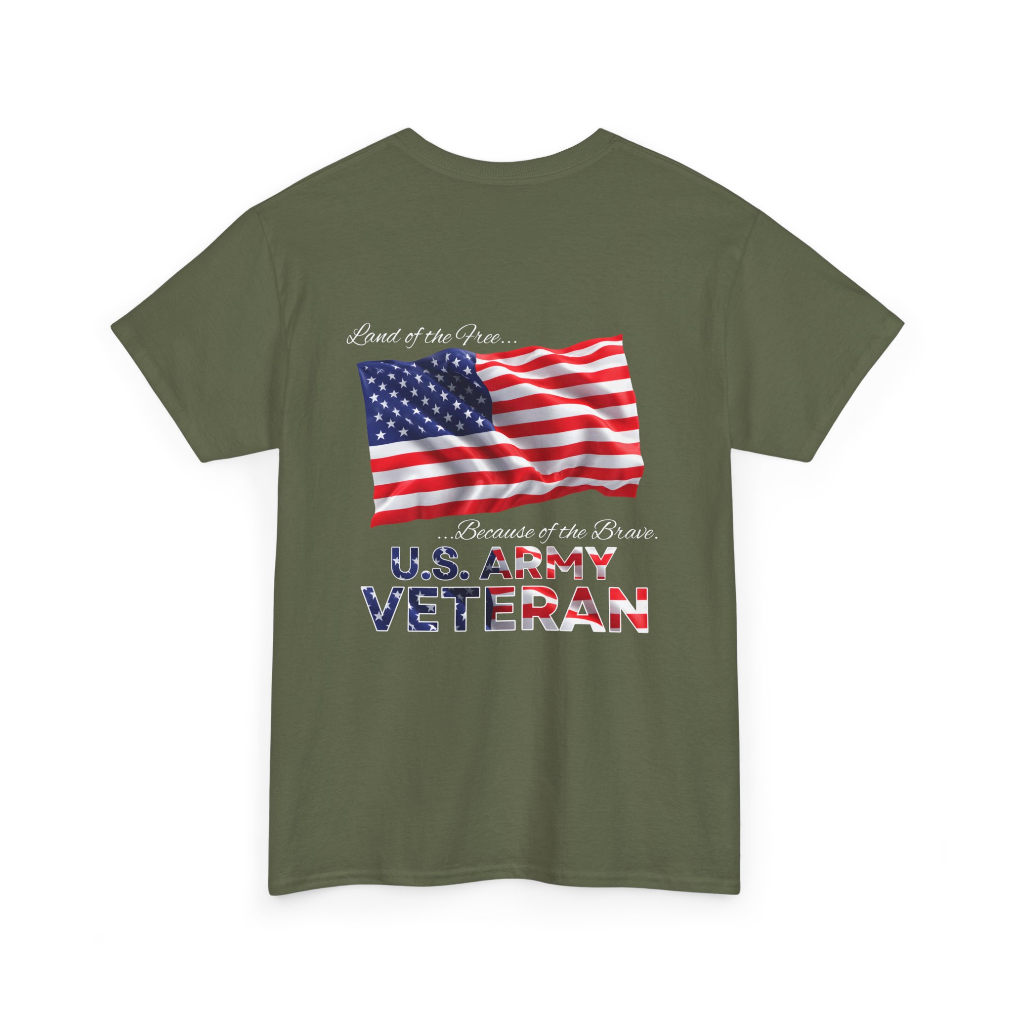 U.S. Army Veteran T‑Shirt — American Flag Tribute Tee - White Text - Image 12