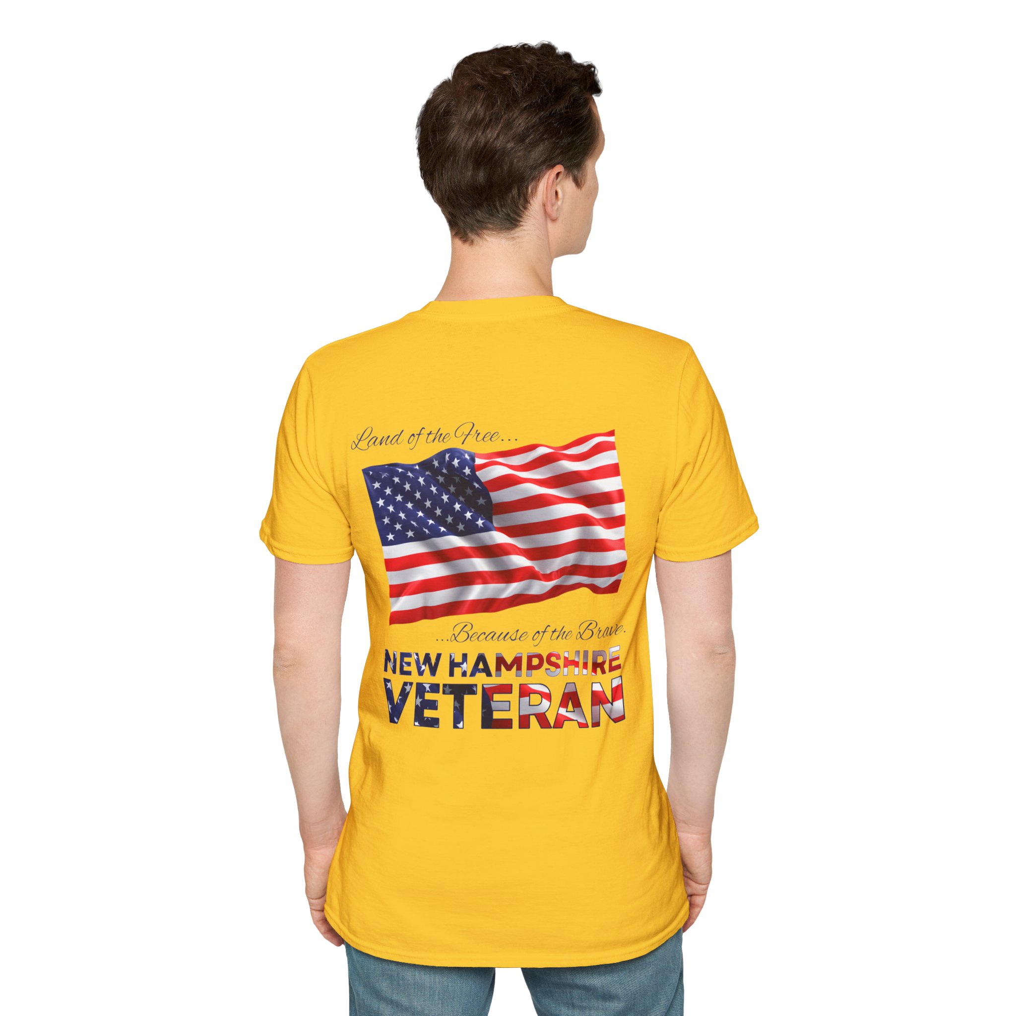 New Hampshire Veteran T-Shirt — Home of the Brave American Flag Memorial Tee - Image 5
