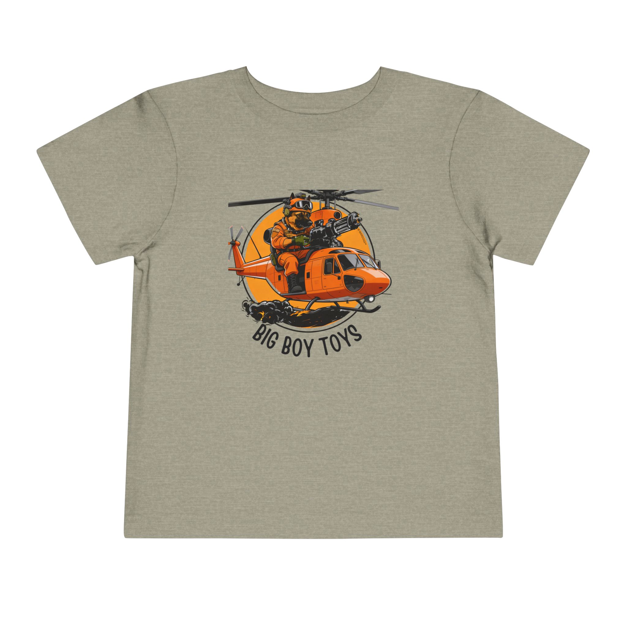 Toddler Helicopter Rescue Tee — Orange Rescue Coast Guard Chopper Graphic
