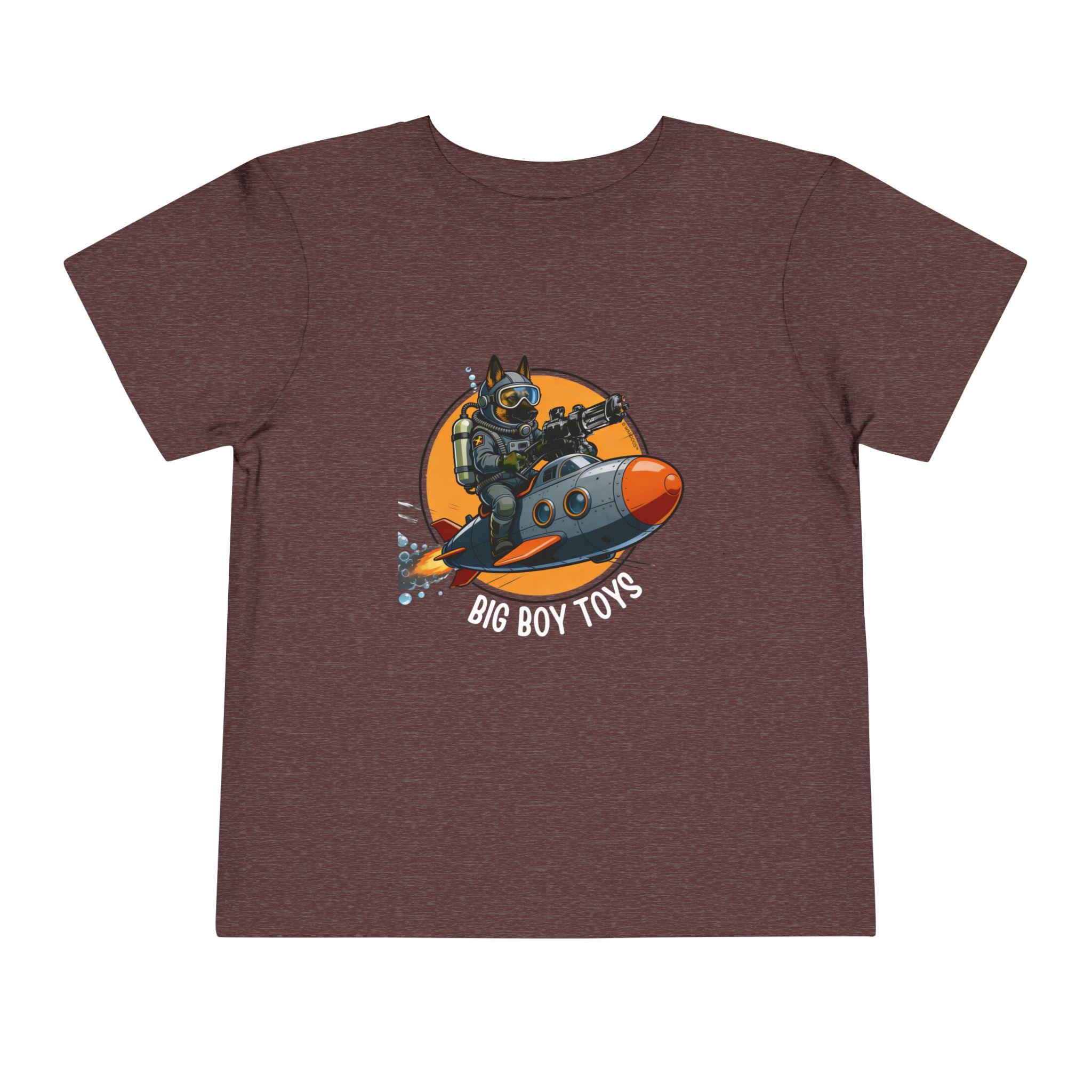 Toddler Tee — Big Boy Toys Submarine Pilot Dog Graphic Shirt - Image 15