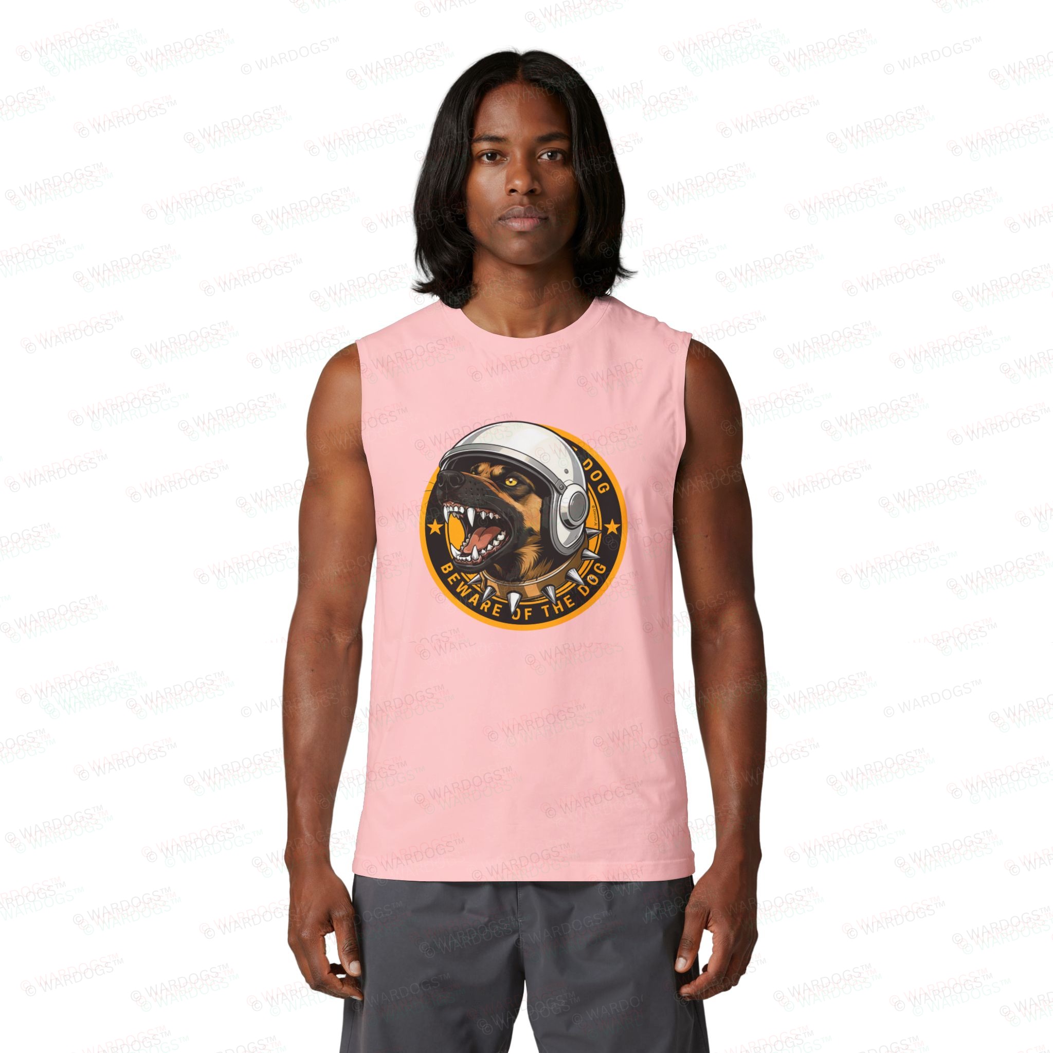 "Beware of the Dog" Astronaut Muscle Tank - US Space Force K9 - Image 8