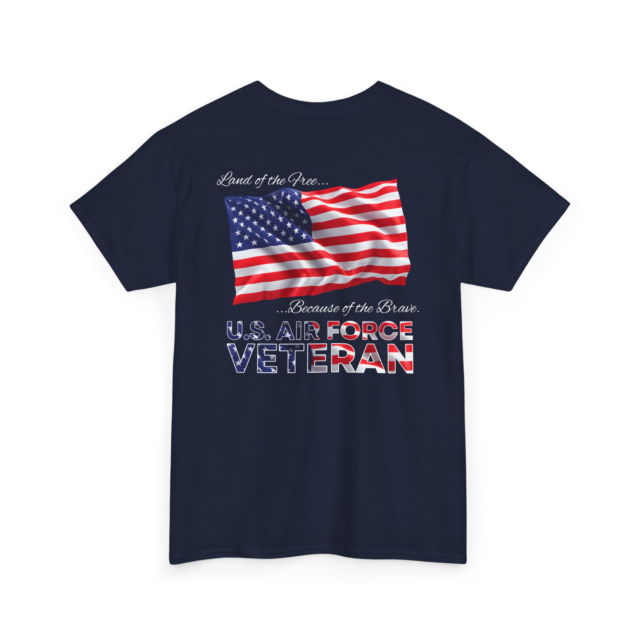 U.S. Air Force Veteran T‑Shirt — American Flag Tribute Tee - White Text - Image 10