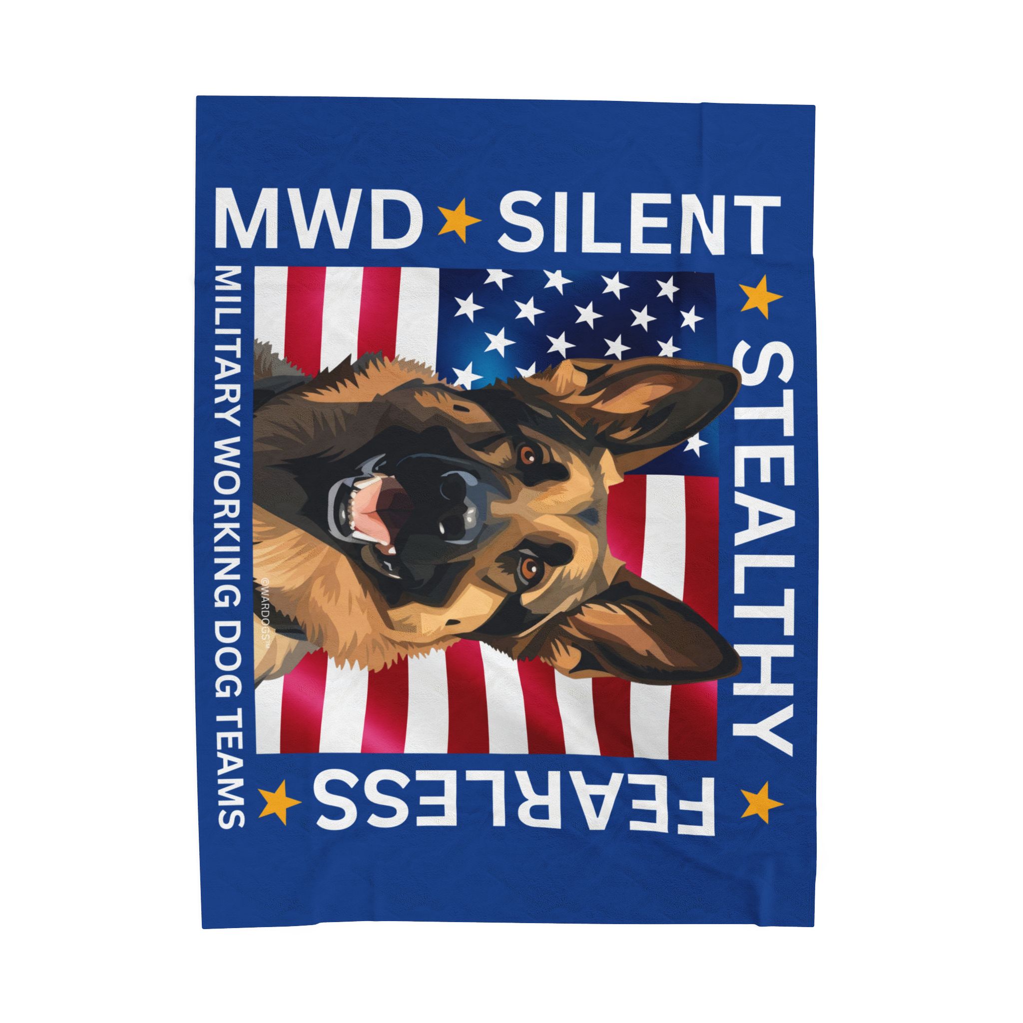 Velveteen Blanket - Silent. Stealthy. Fearless. German Shepherd Art. - Image 6