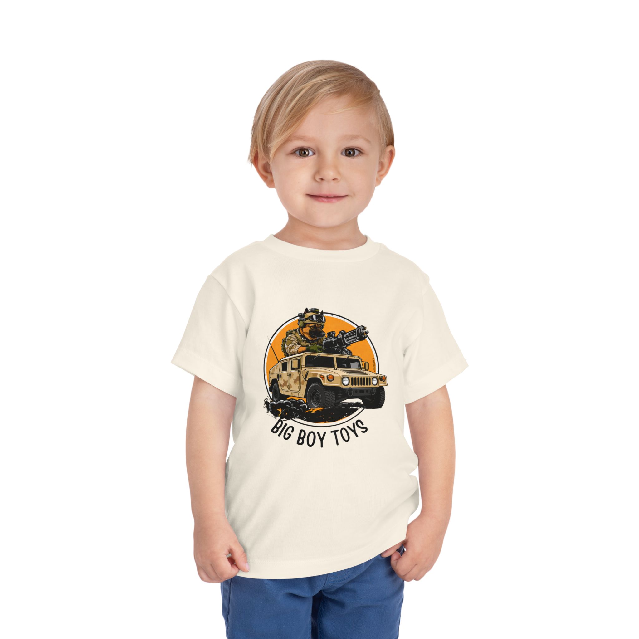 Toddlers' Adventure Tee — "Big Boy Toys" U.S. Marines Humvee & Driver Graphic - Image 4