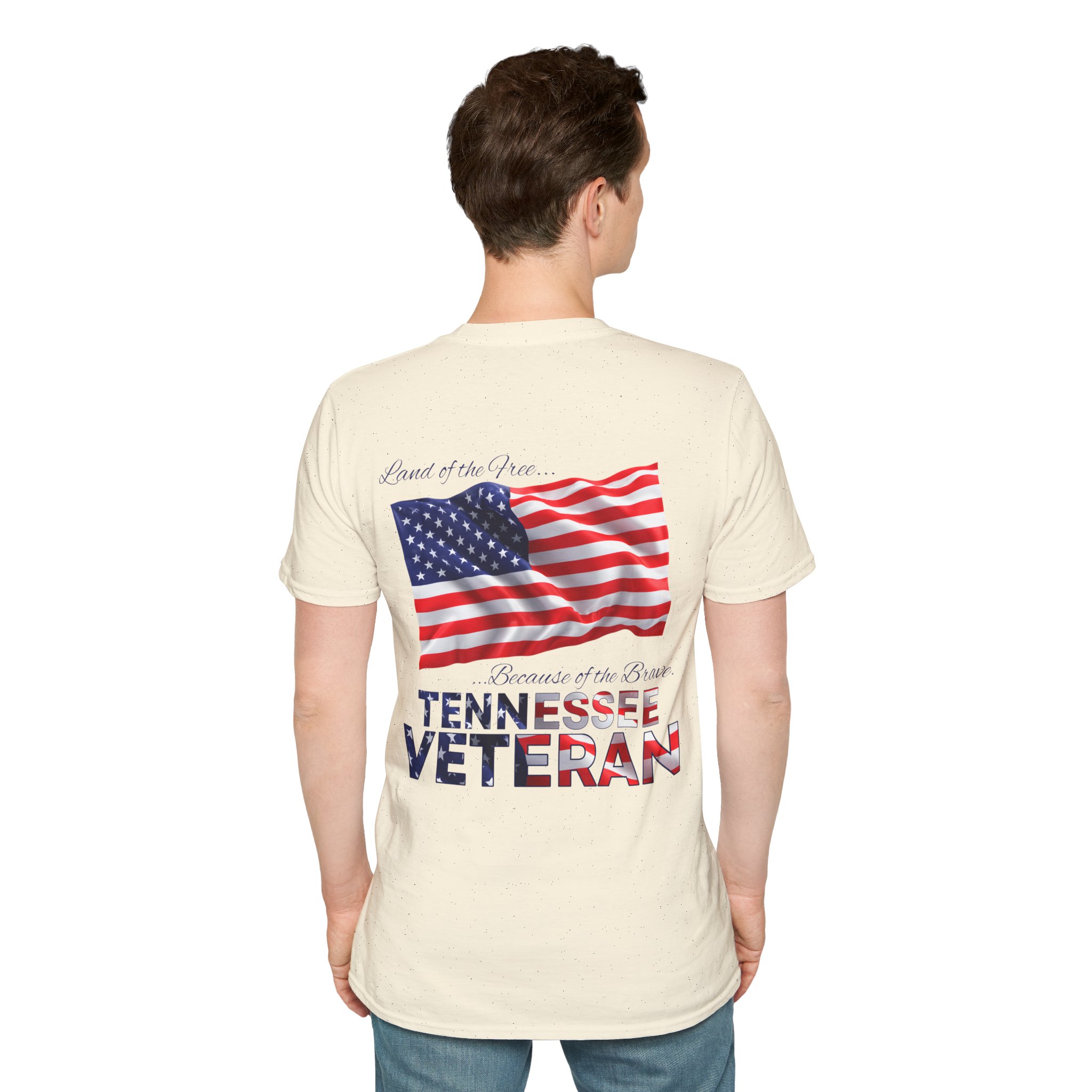 Tennessee Veteran T-Shirt — Home of the Brave American Flag Memorial Tee - Image 7