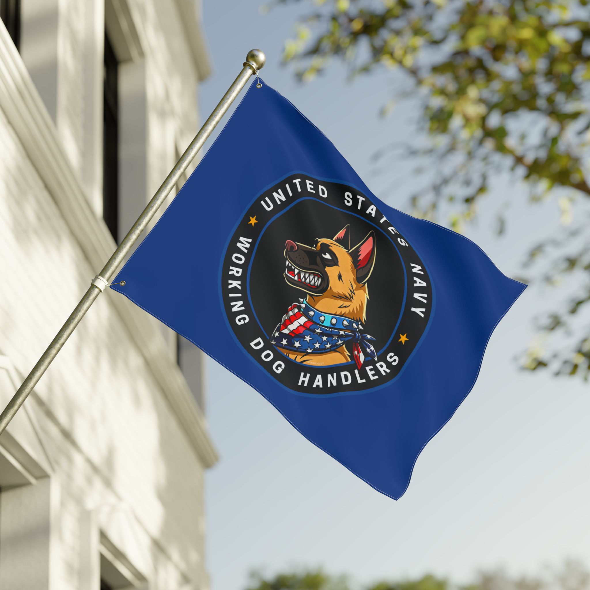 United States Navy Working Dog Handlers Flag — Double-Sided Military K9 Banner - Ltd Blue Edition - Image 7