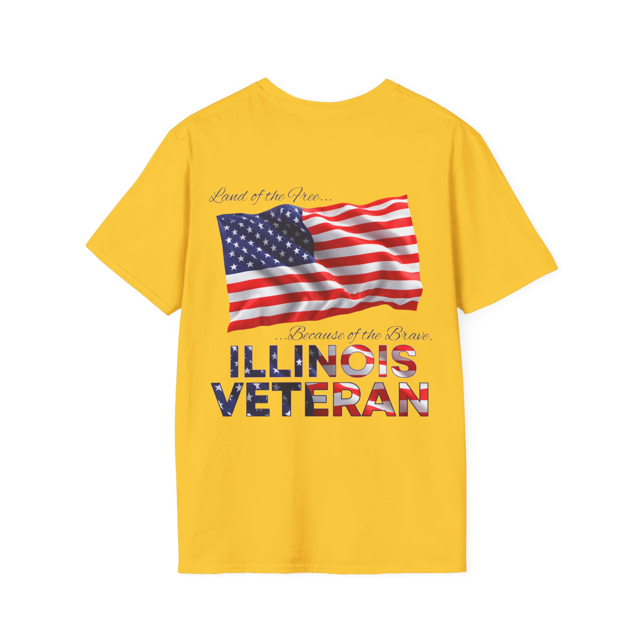 Illinois Veteran T-Shirt — Proud American Flag Military Tribute - Image 7