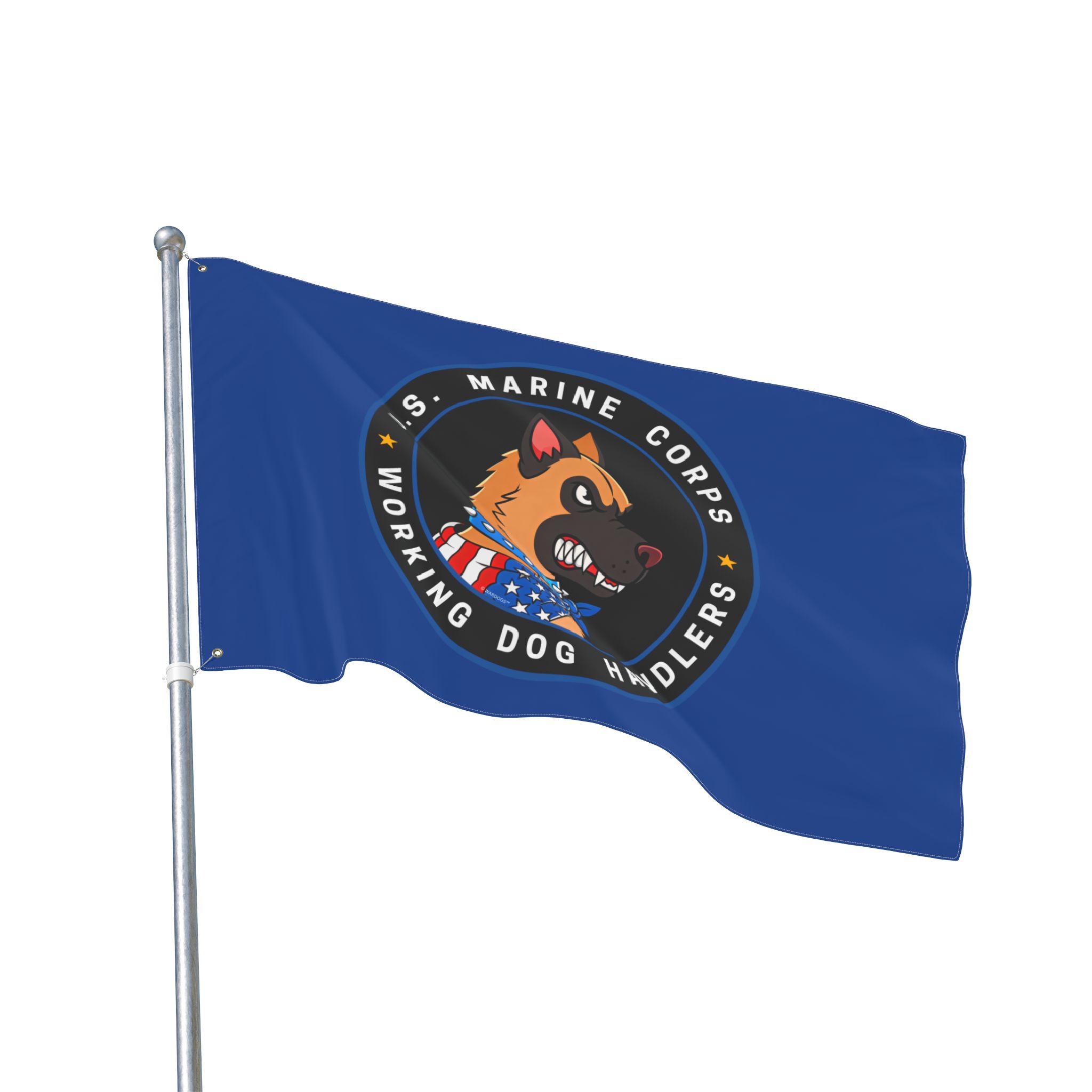 U.S. Marine Corps Dog Handlers Flag — Double-Sided Military K9 Banner -Ltd Edition Blue - Image 8
