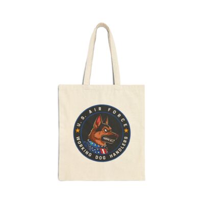 US Air Force Working Dog Handlers Canvas Tote — Military K9 Emblem Bag