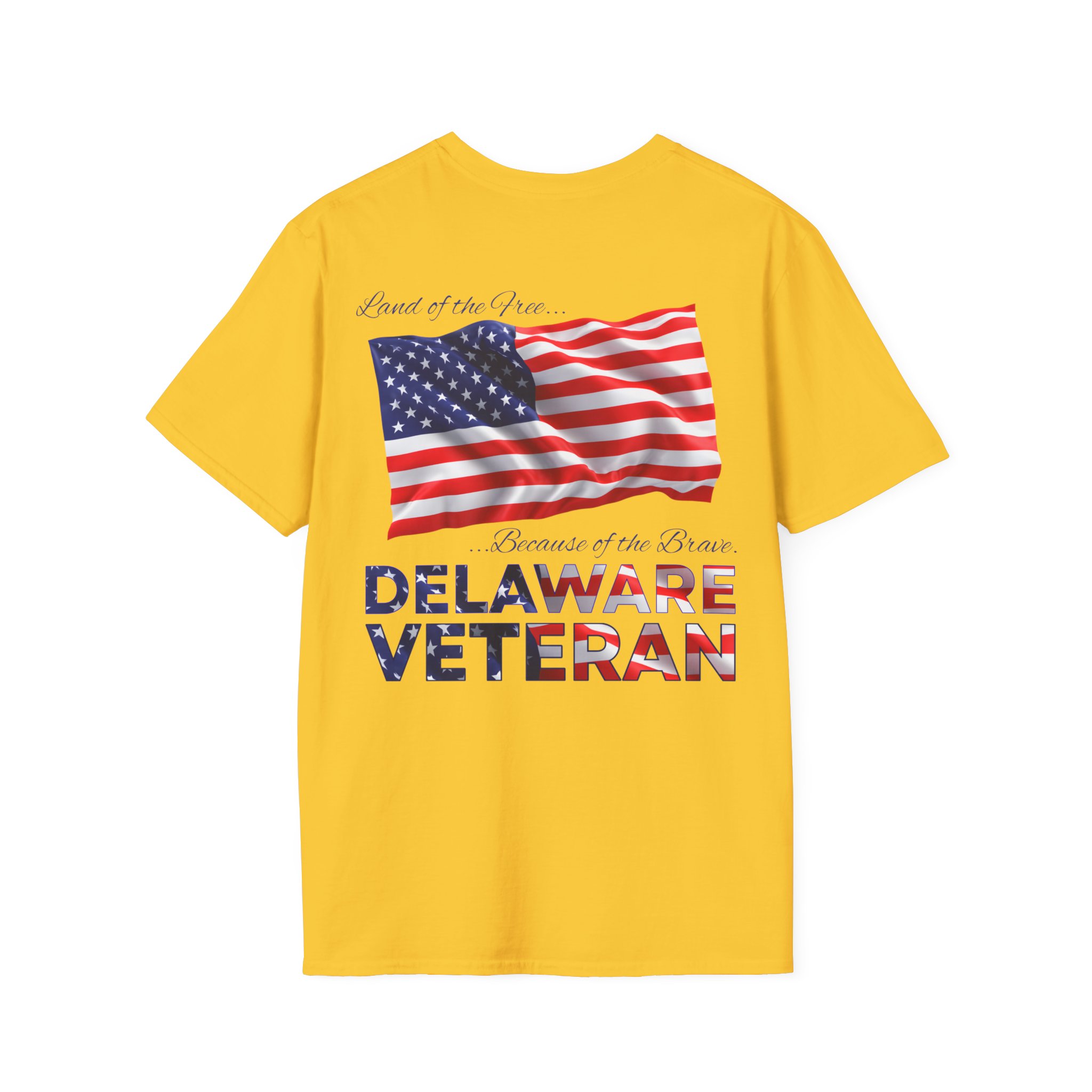 Delaware Veteran T-Shirt — Proud American Flag Military Tribute - Image 7