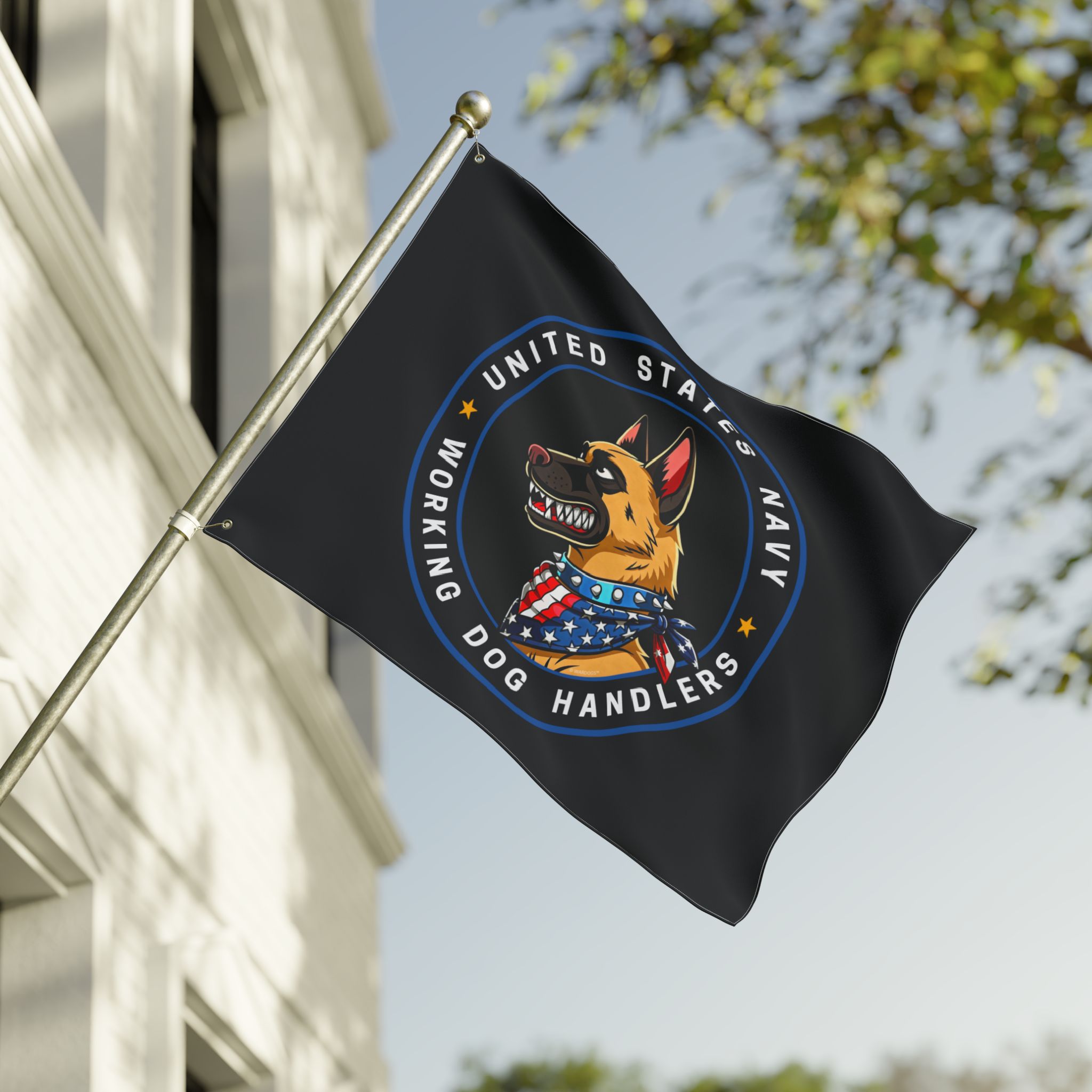 United States Navy Working Dog Handlers Flag — Double-Sided Military K9 Banner - Image 7